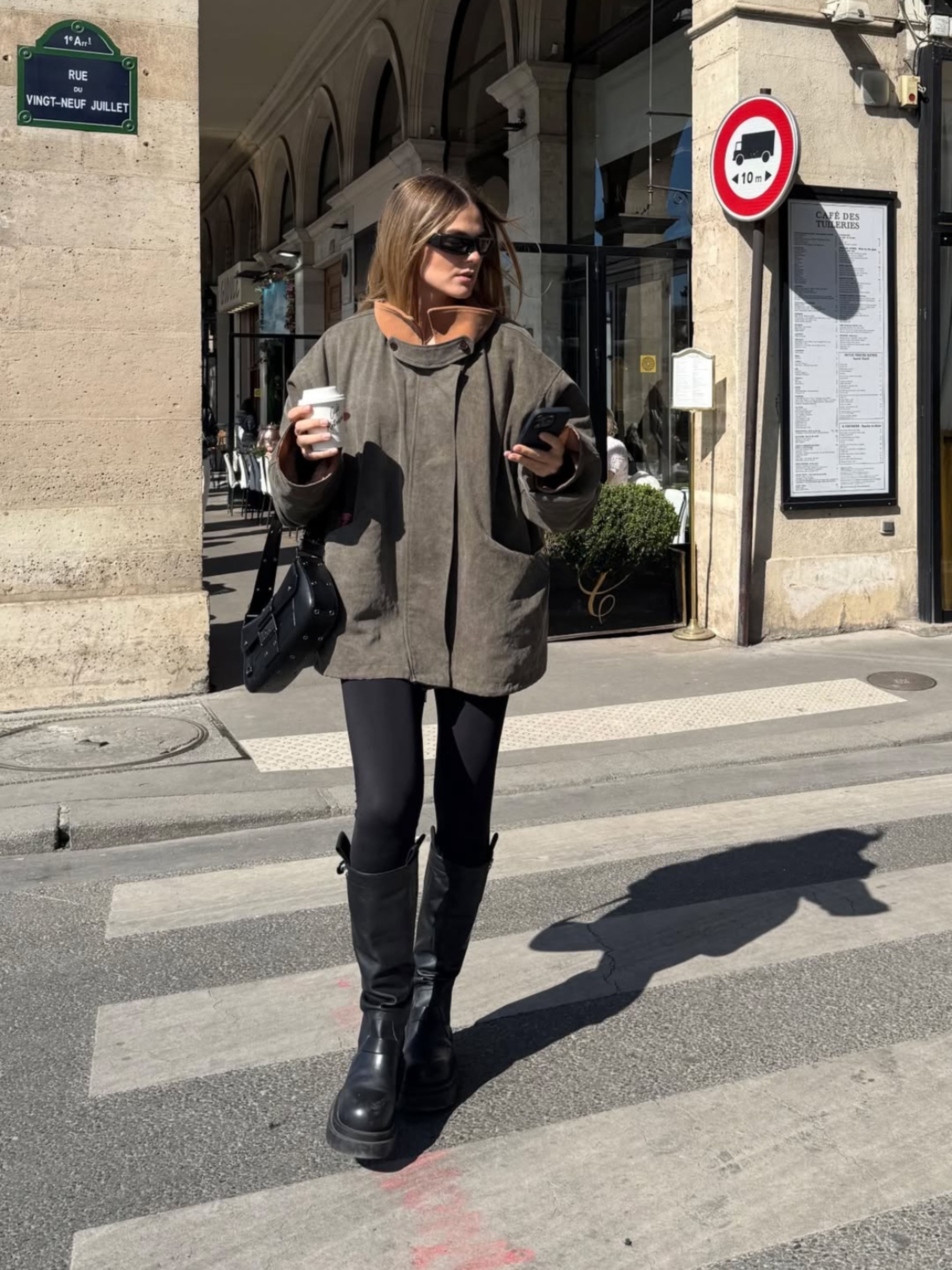 Contrast Collar Oversized Workwear Jacket