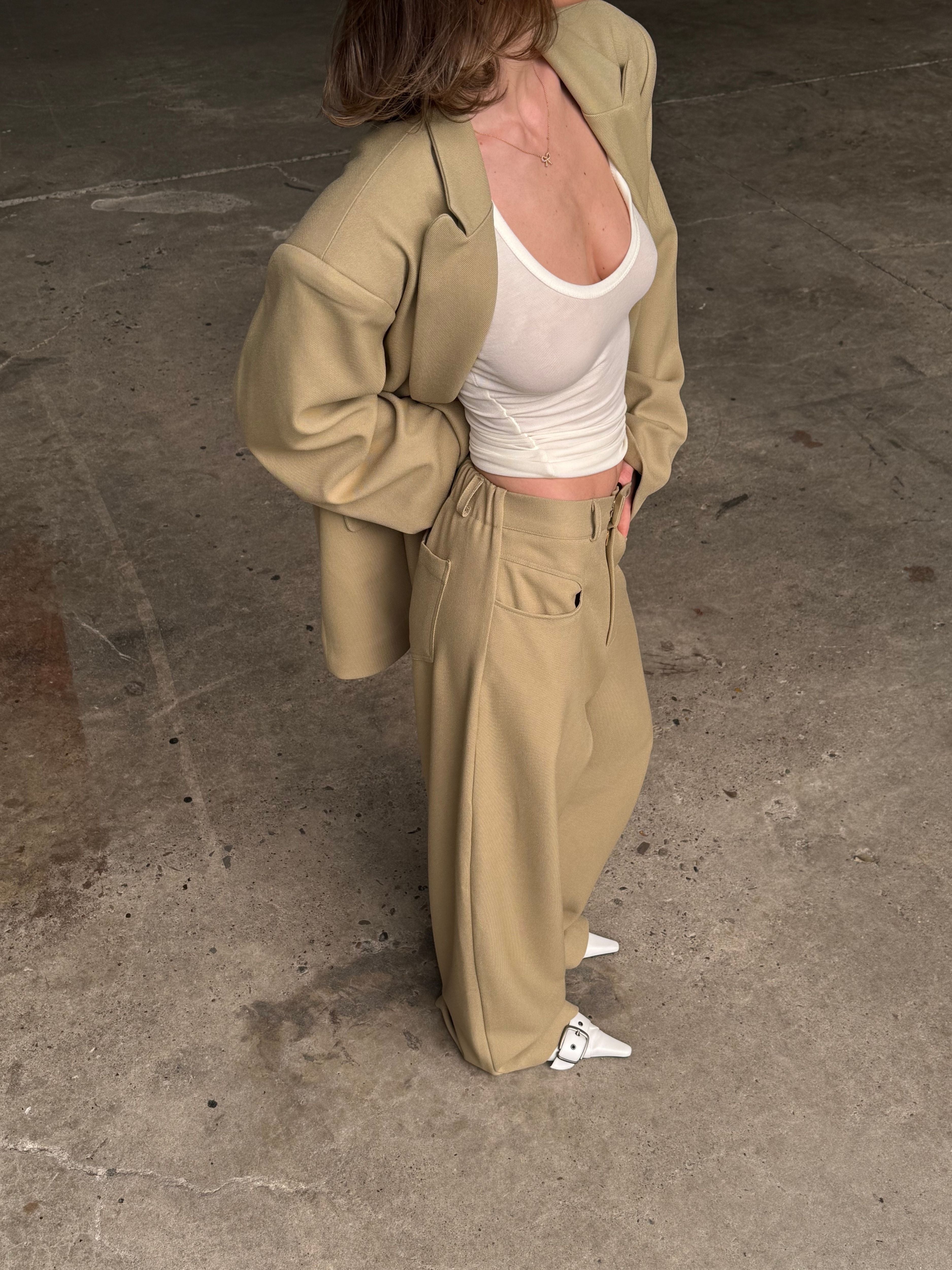 Classic Tailored Pants Camel