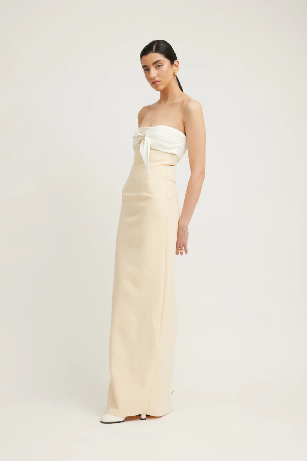 Kasai Dress Lemon/Ivory