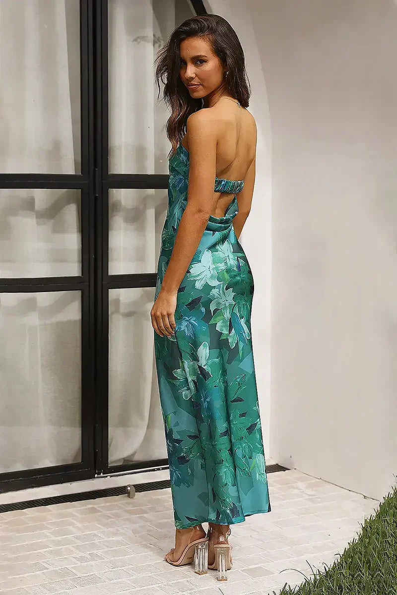 Miya Maxi Dress – Green Print