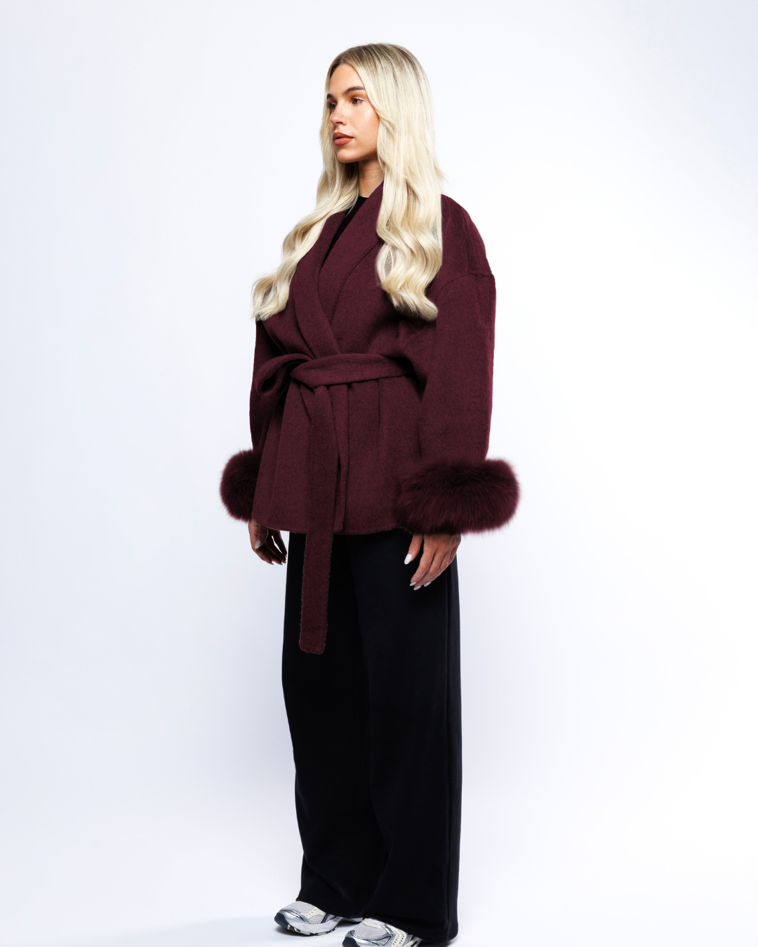 Velvet Blazer with Bow – Purple