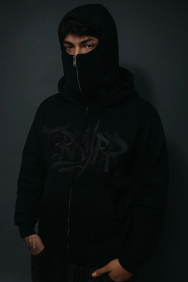 Balaclava Hoodie Rhinestone