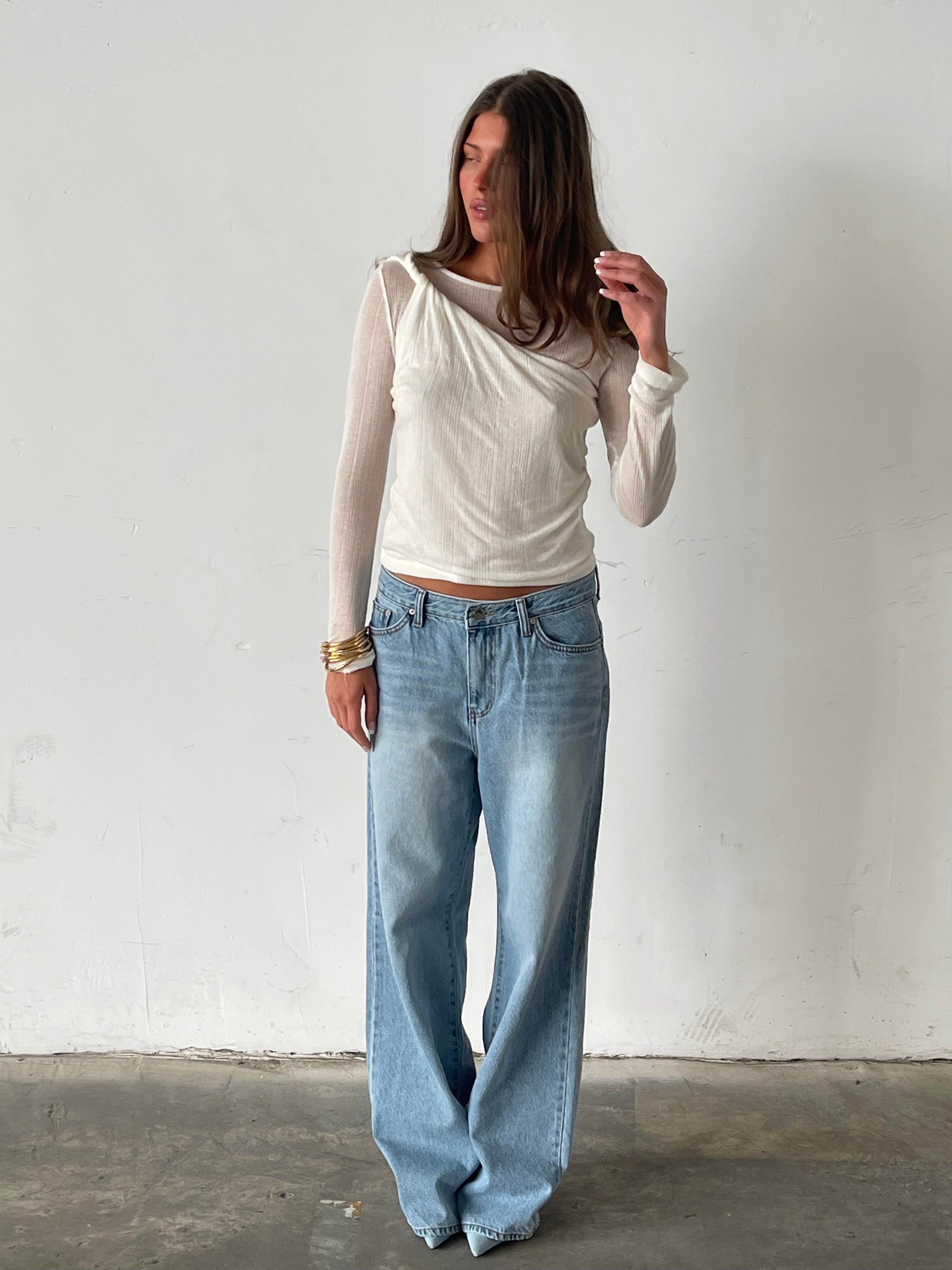 Billie Ray Dad Jeans Hellblau