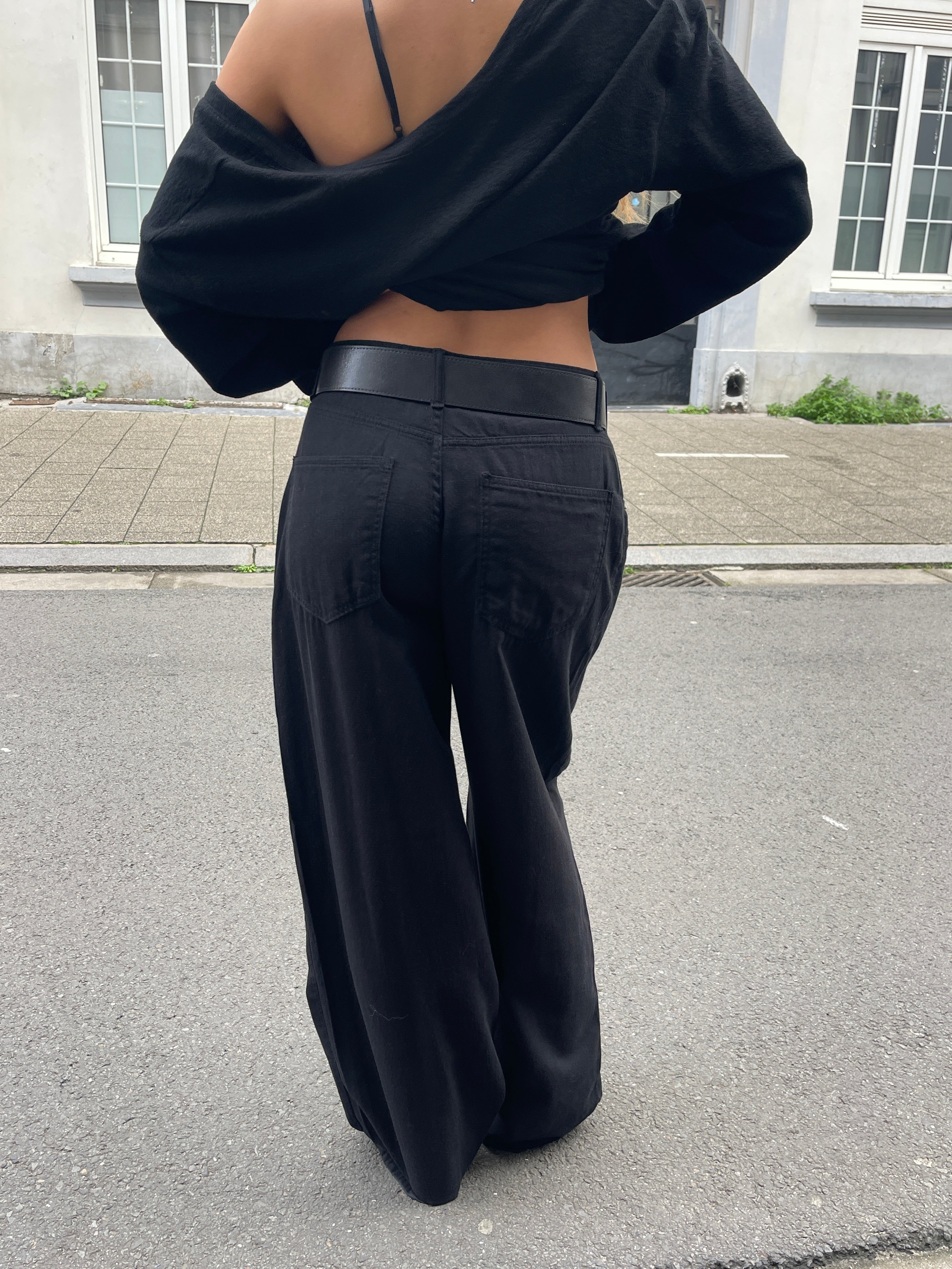 Baggy Wide Leg Pants Black