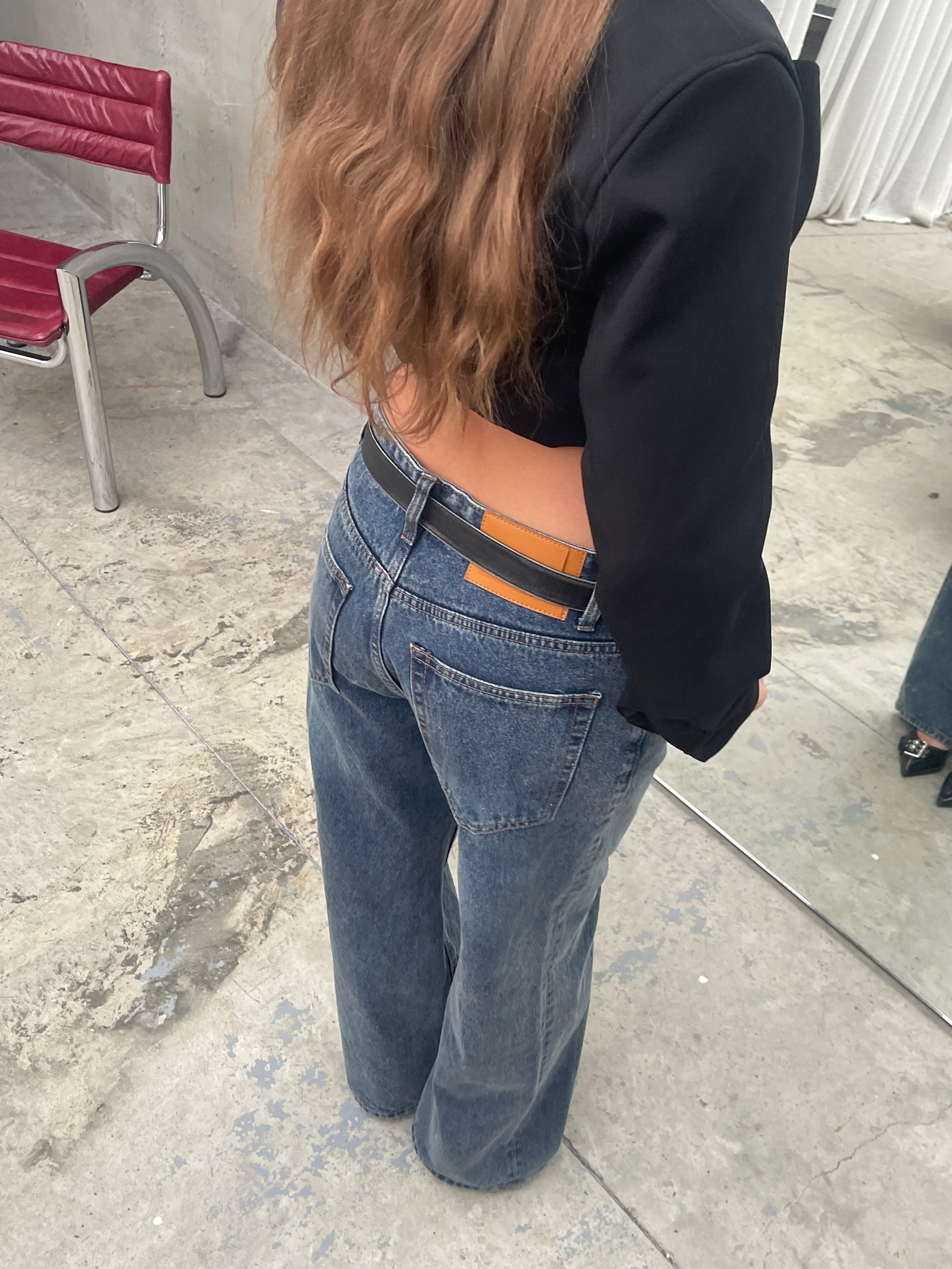 Billie Dad Jeans Dark Blue