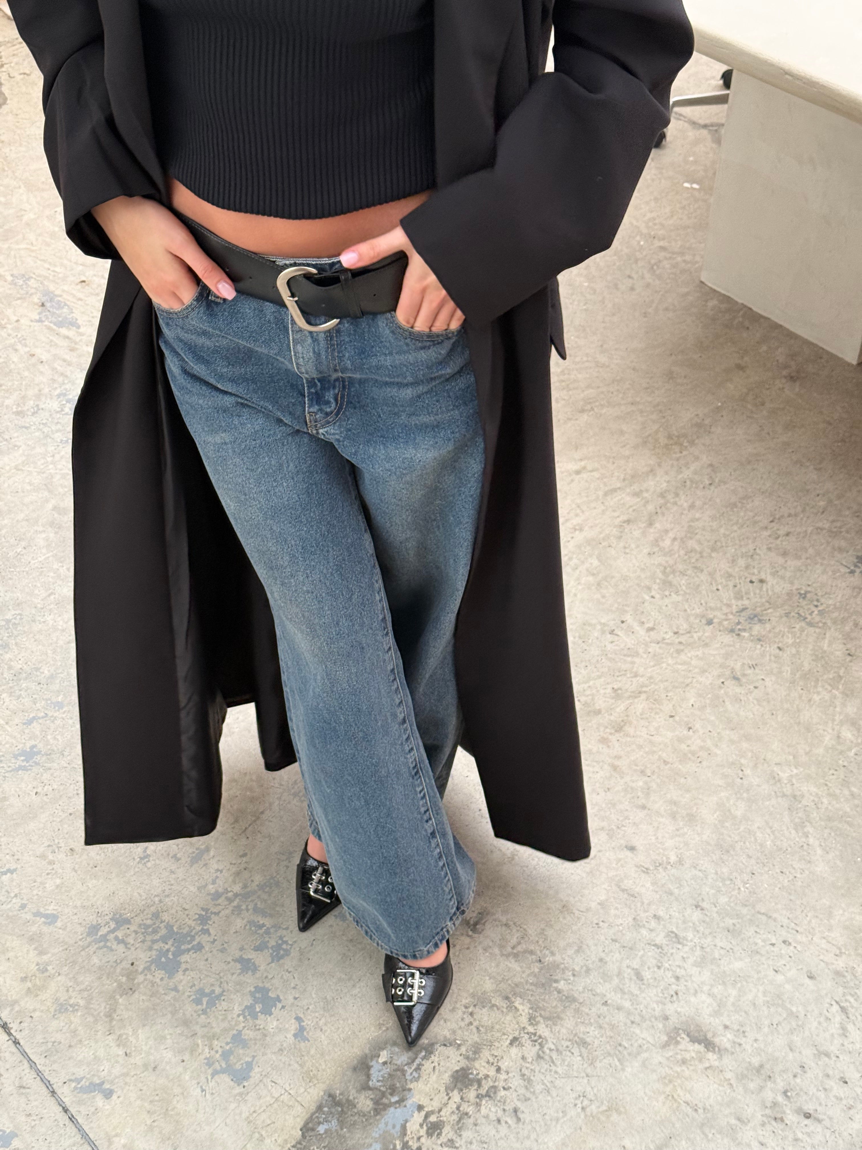 Billie Dad Jeans Dark Blue