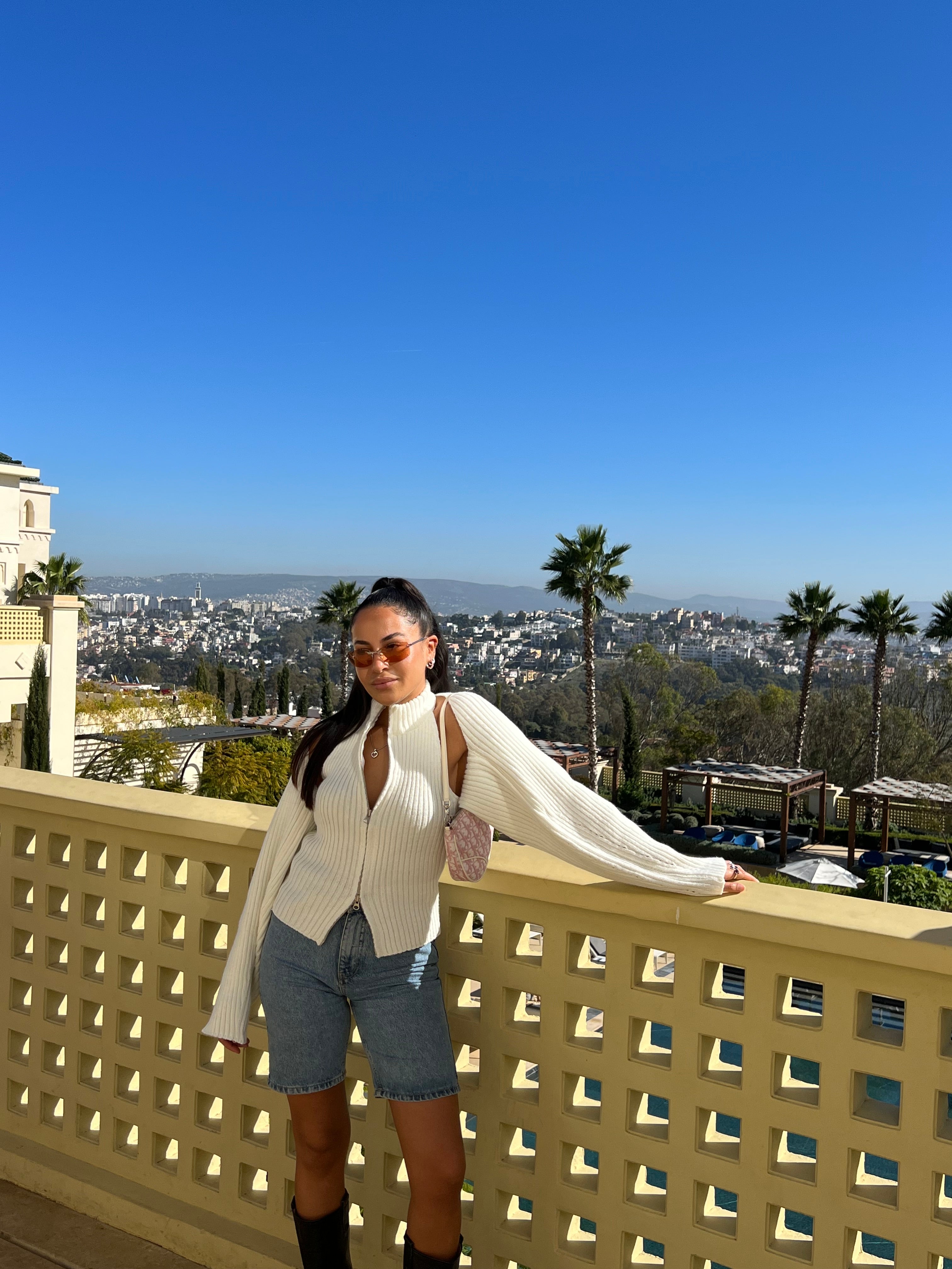 Ribbed Bolero Set Ivory