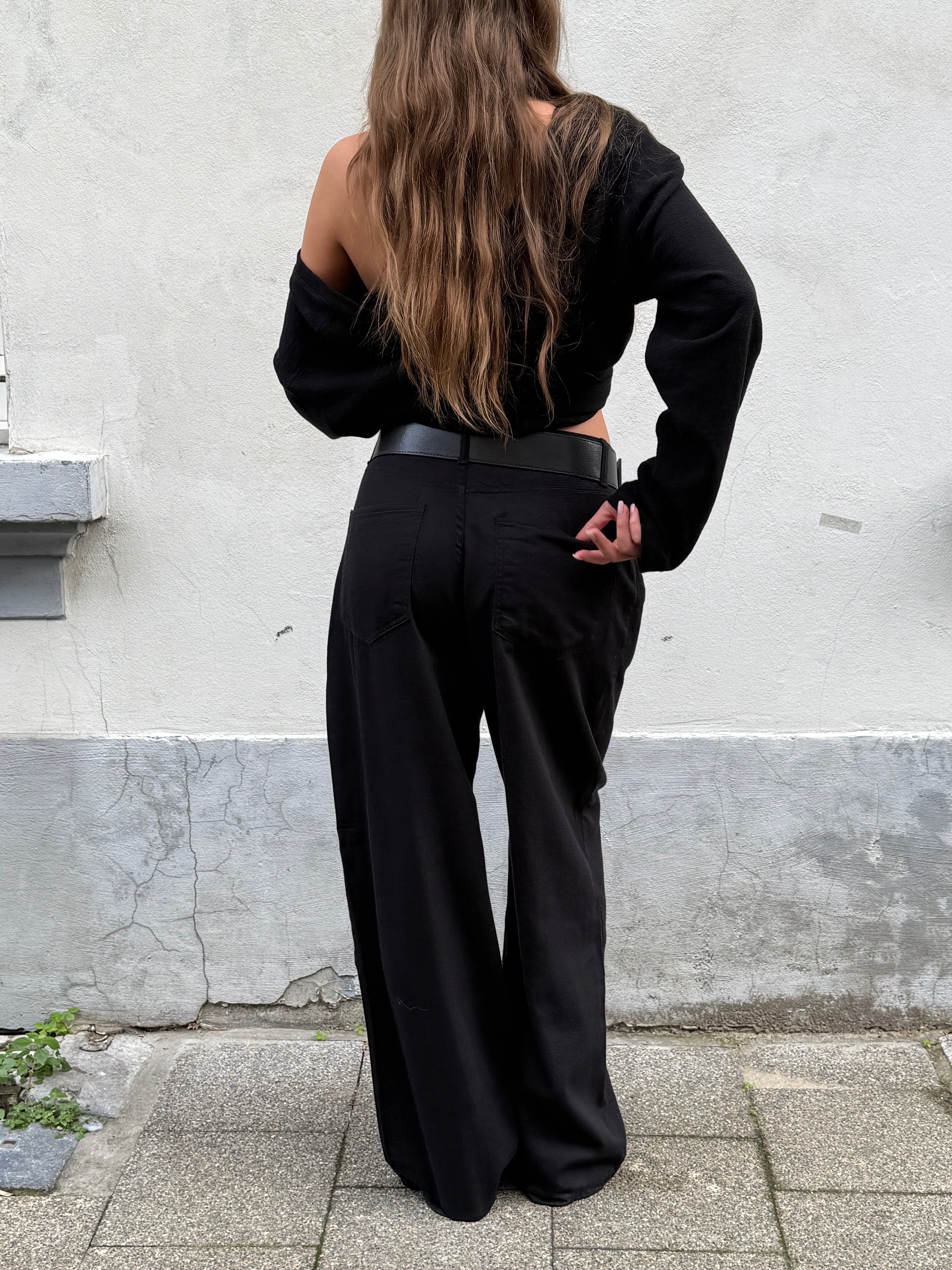 Baggy Wide Leg Pants Black