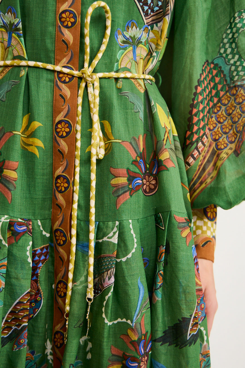 Valencia Lantern Sleeve Maxi Dress