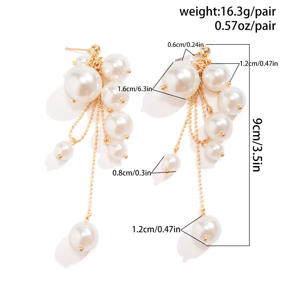 Pearl Tassel Drop Earrings
