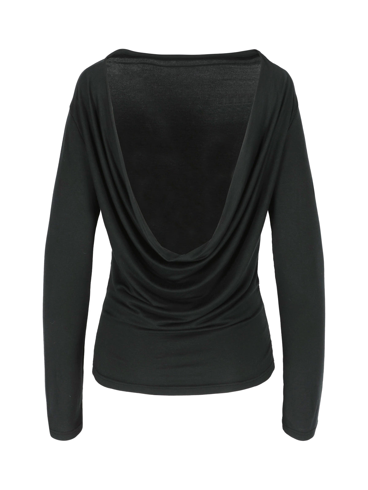 Draped Back Top Black