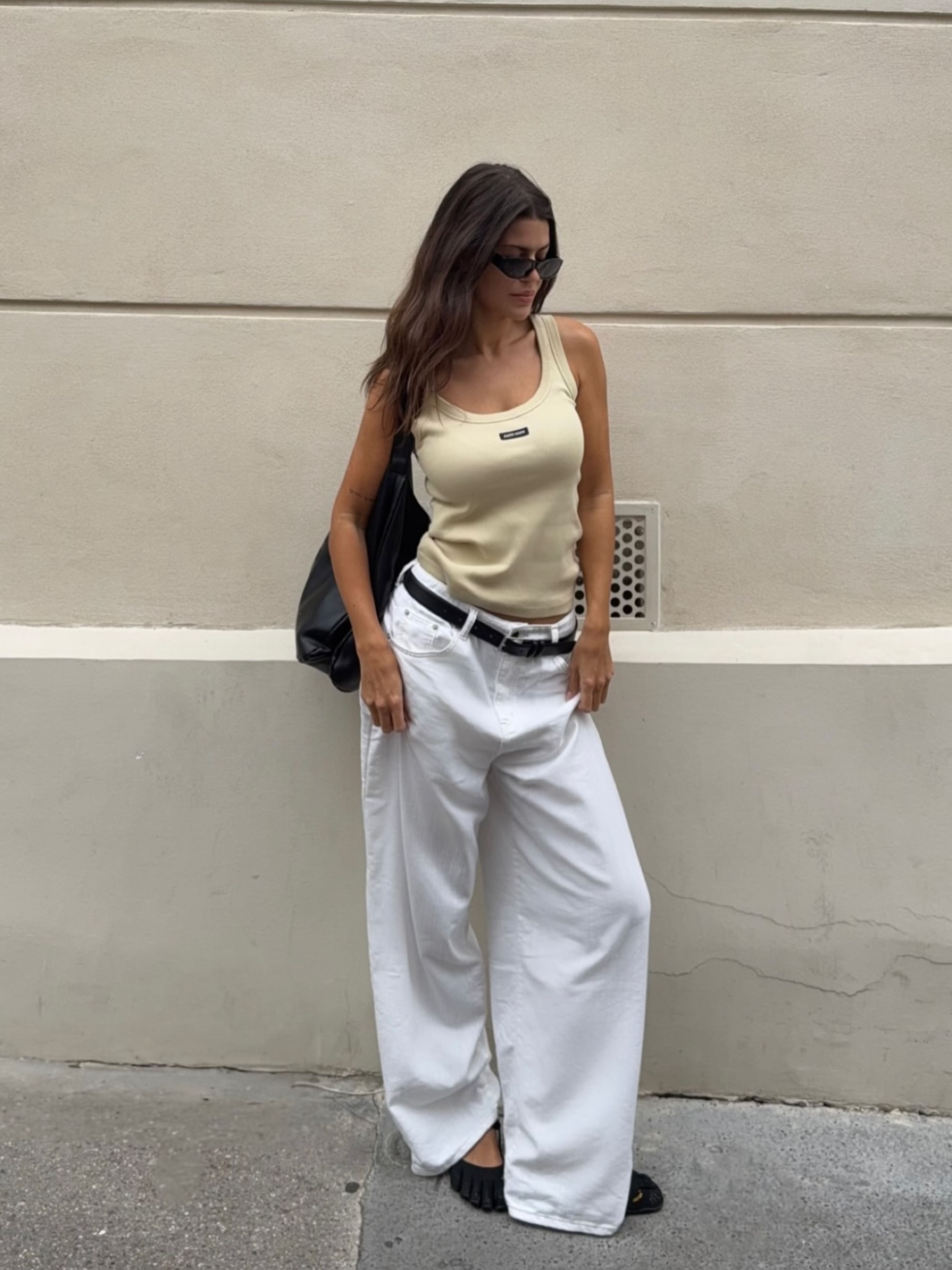 Baggy Wide Leg Pants White