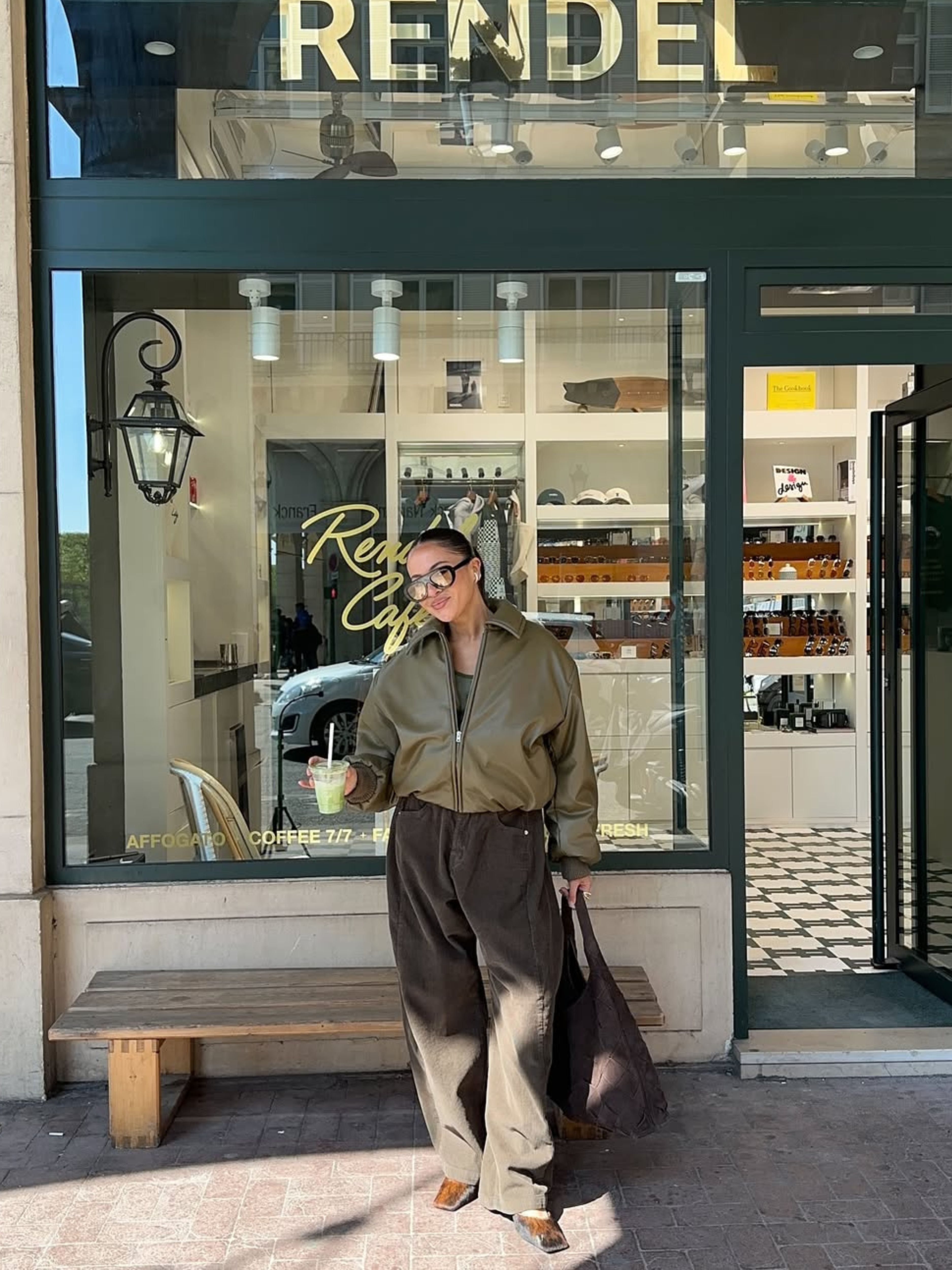 Baggy Wide Leg Corduroy Pants Khaki Brown