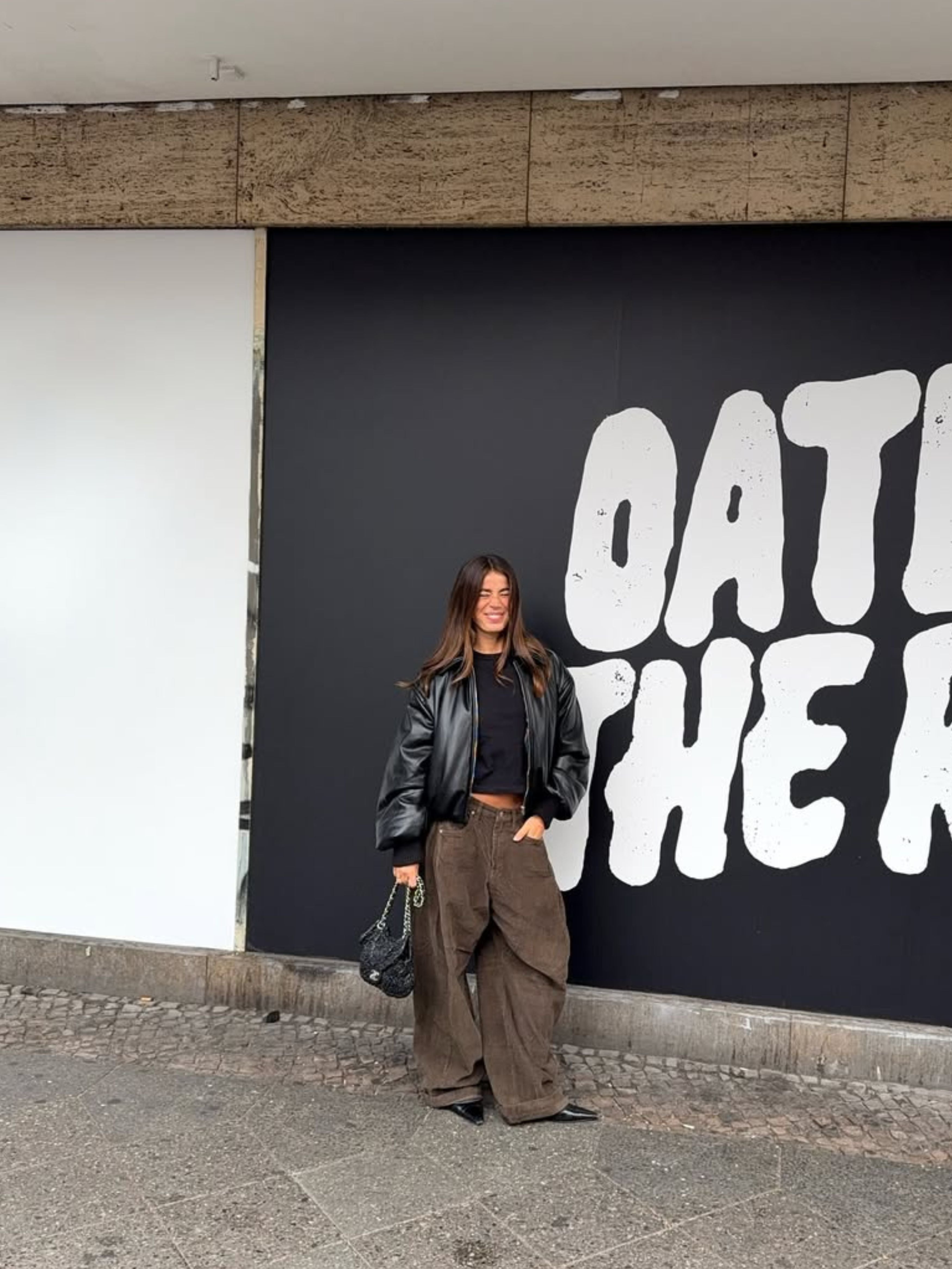 Baggy Wide Leg Corduroy Pants Khaki Brown