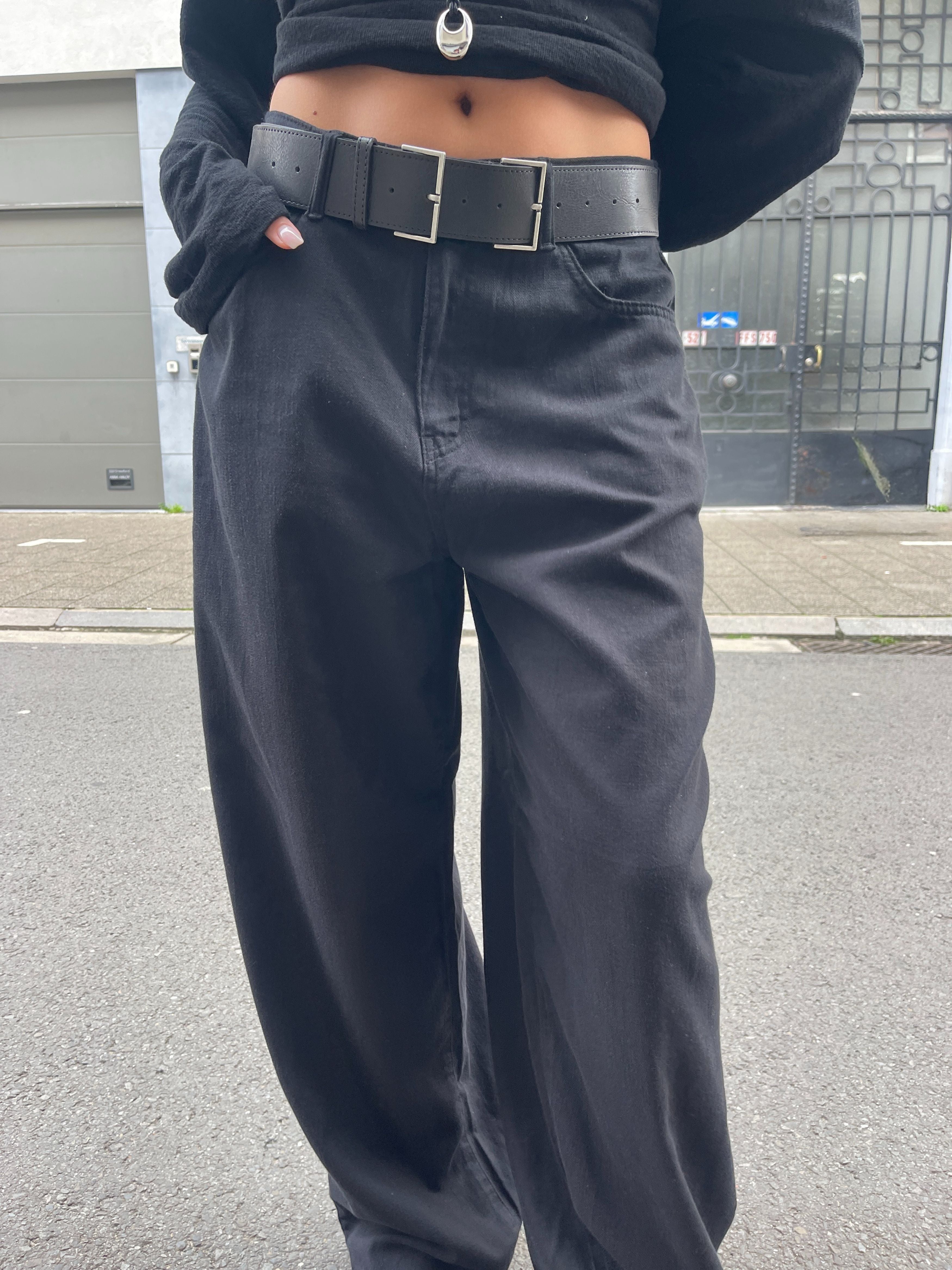 Baggy Wide Leg Pants Black