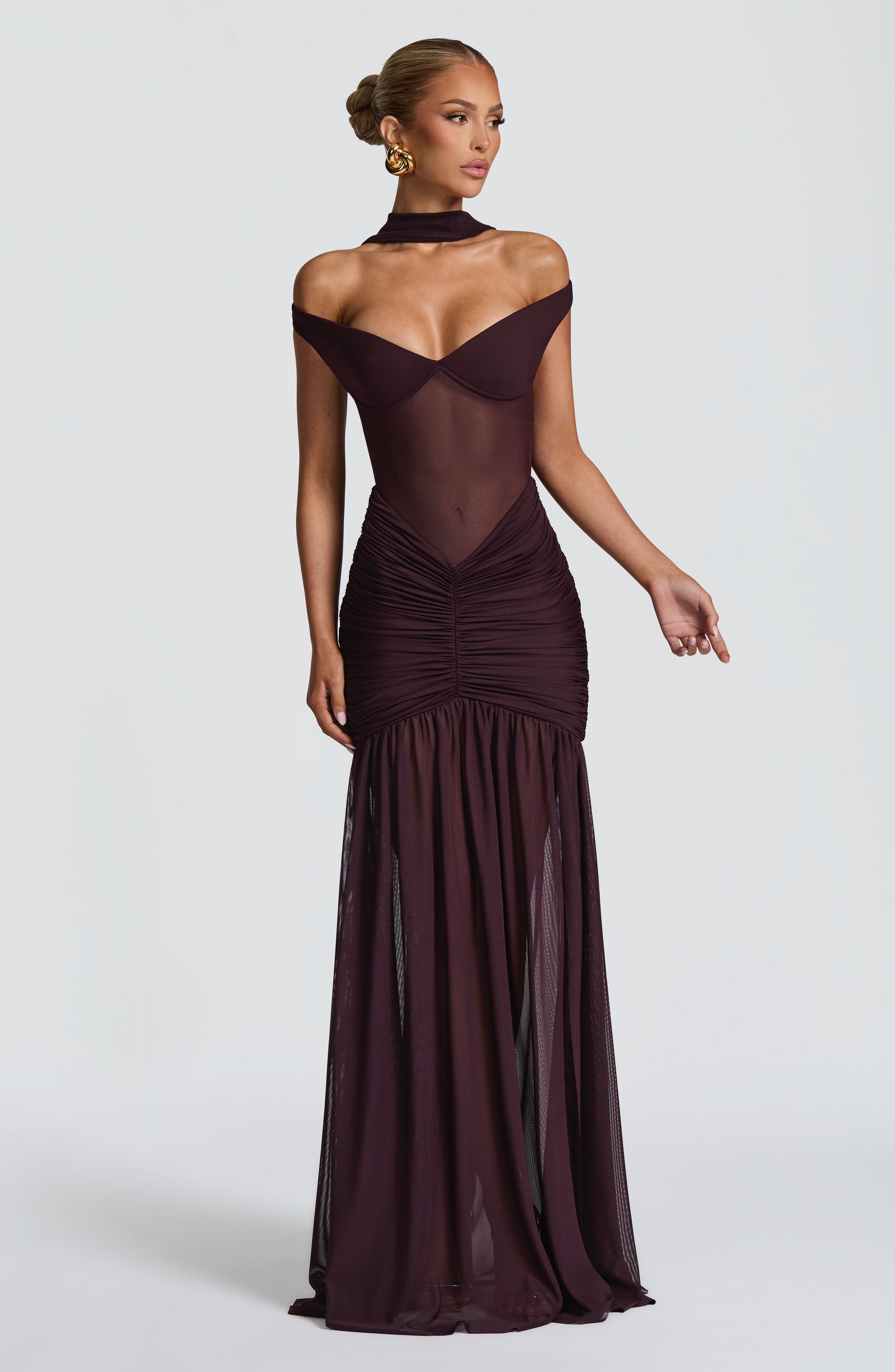 Alaia Maxi Dress - Plum