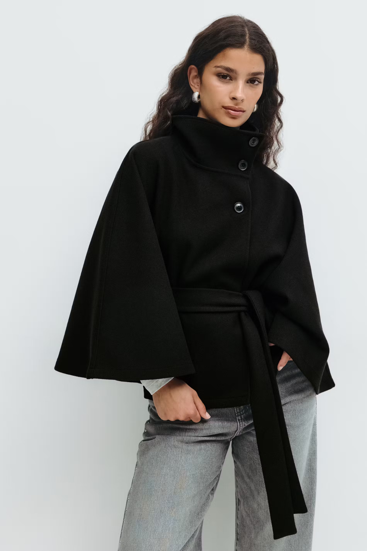 LUNIVA | Belt Cape Jacket