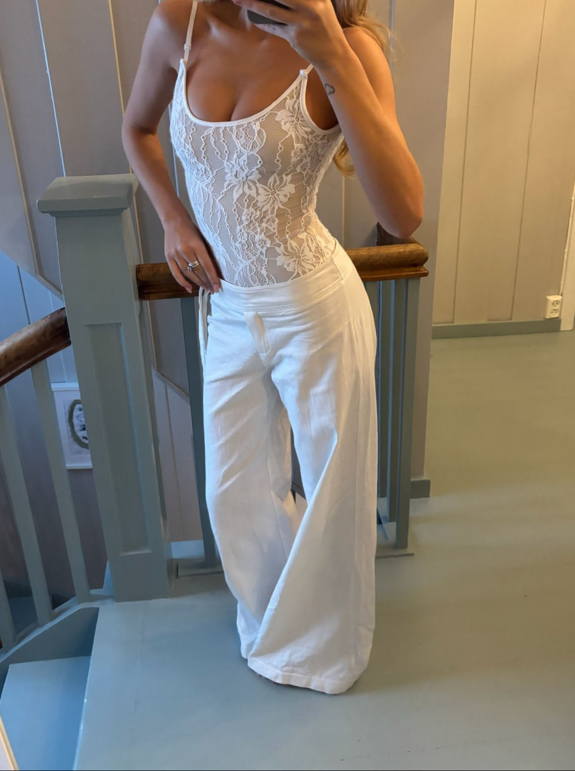 Karol pants with belt - White