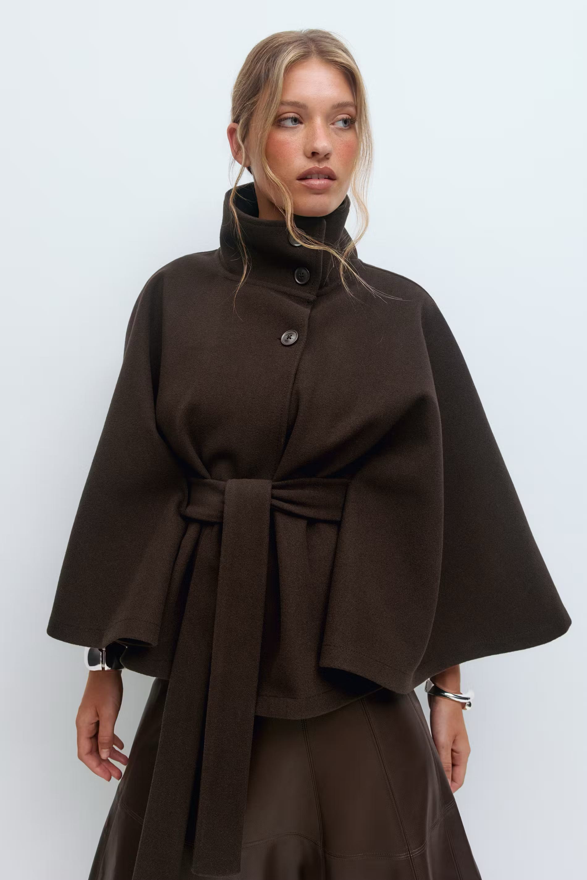 LUNIVA | Belt Cape Jacket