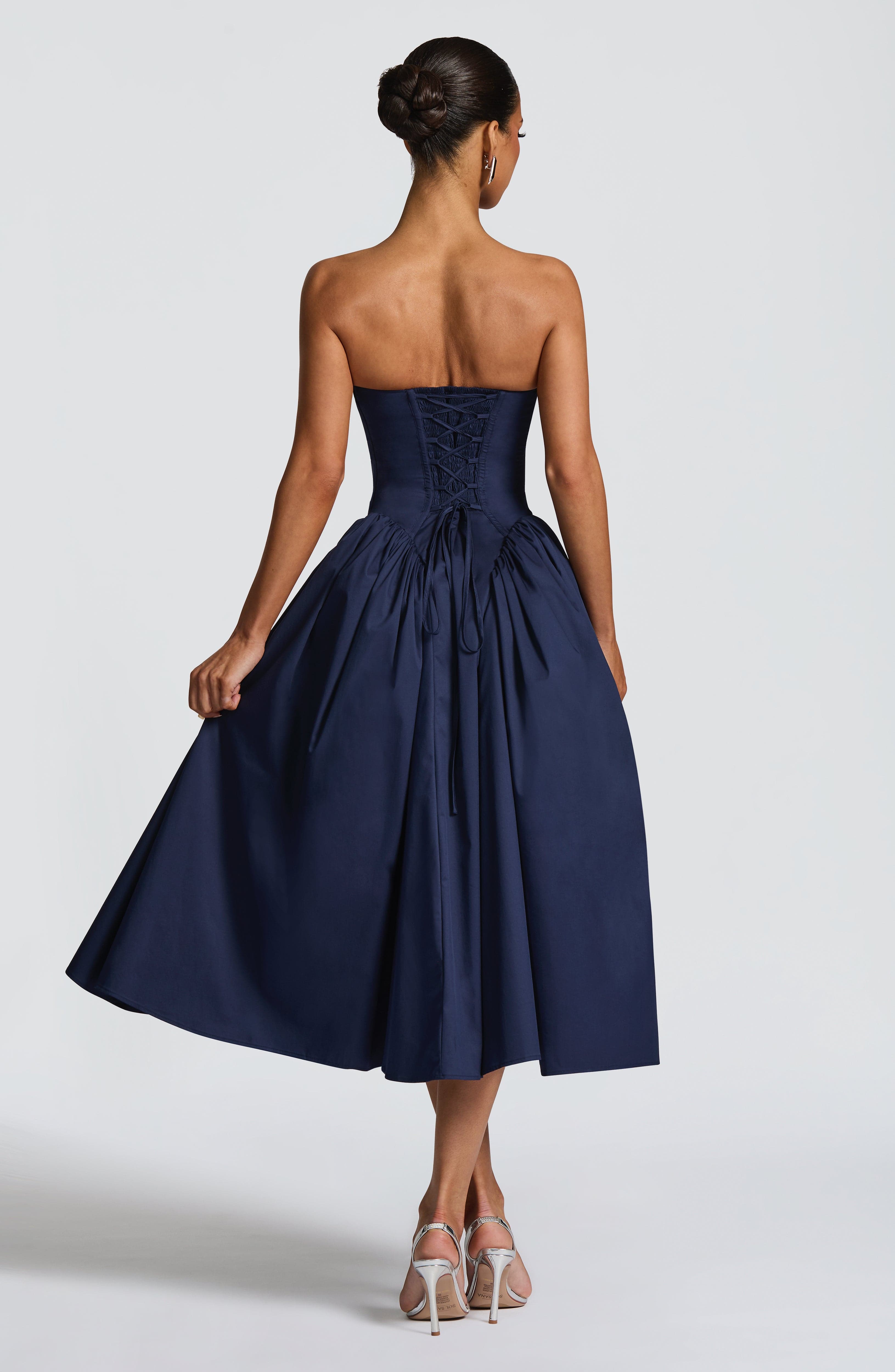 Darla Midi Dress - Navy