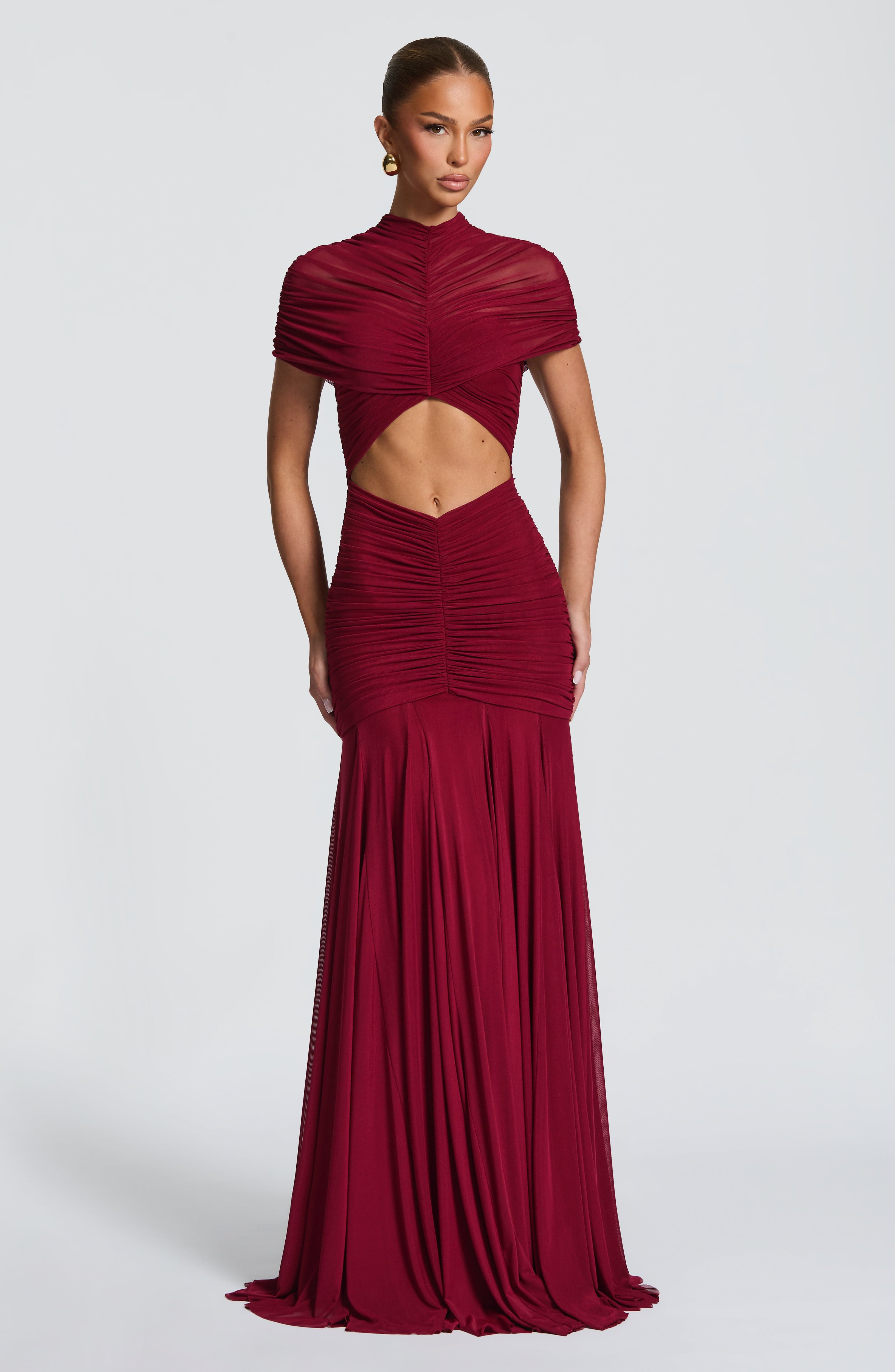 Jaya Maxi Dress - Burgundy