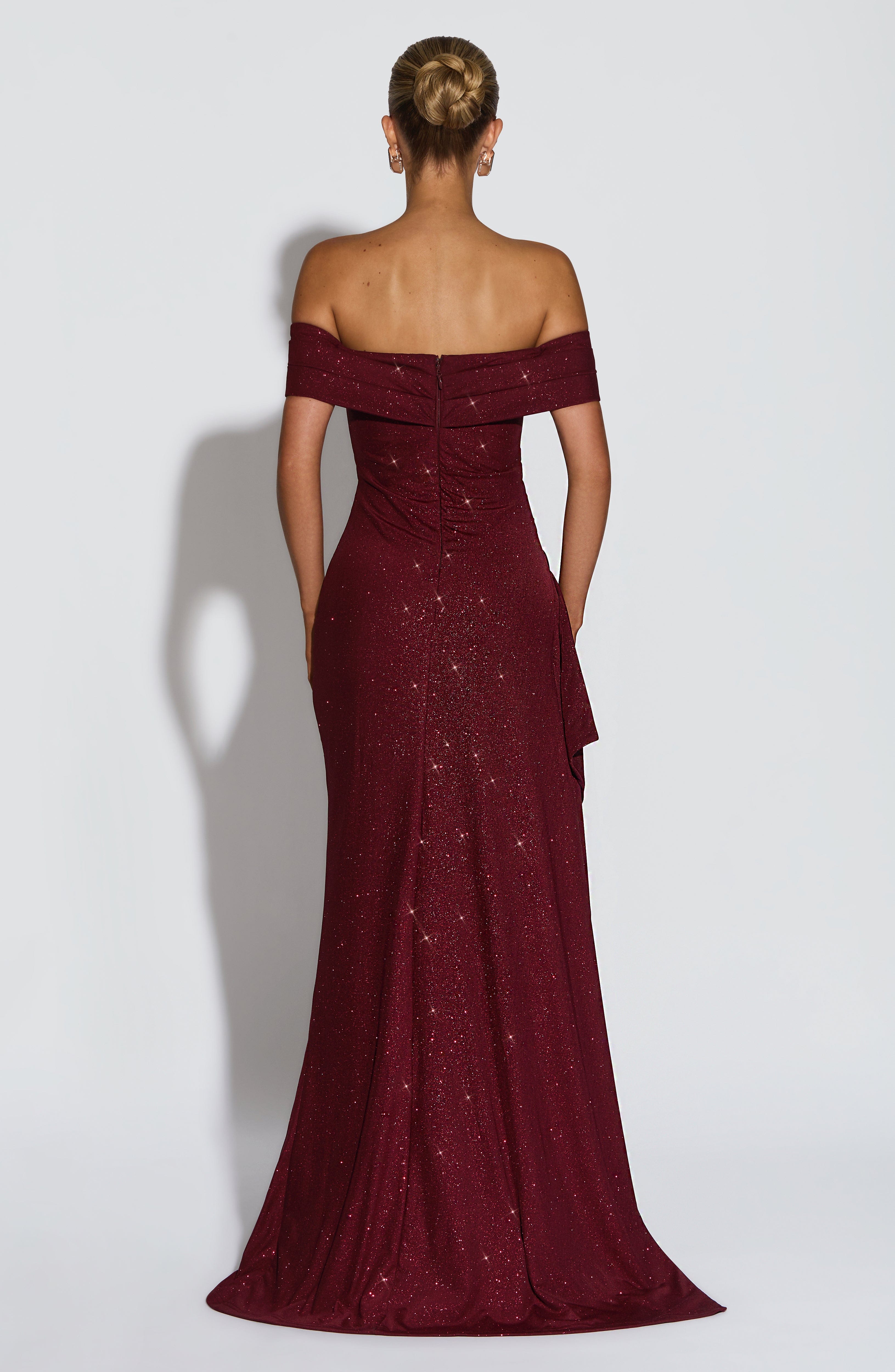 Joyce Maxi Dress - Wine Sparkle