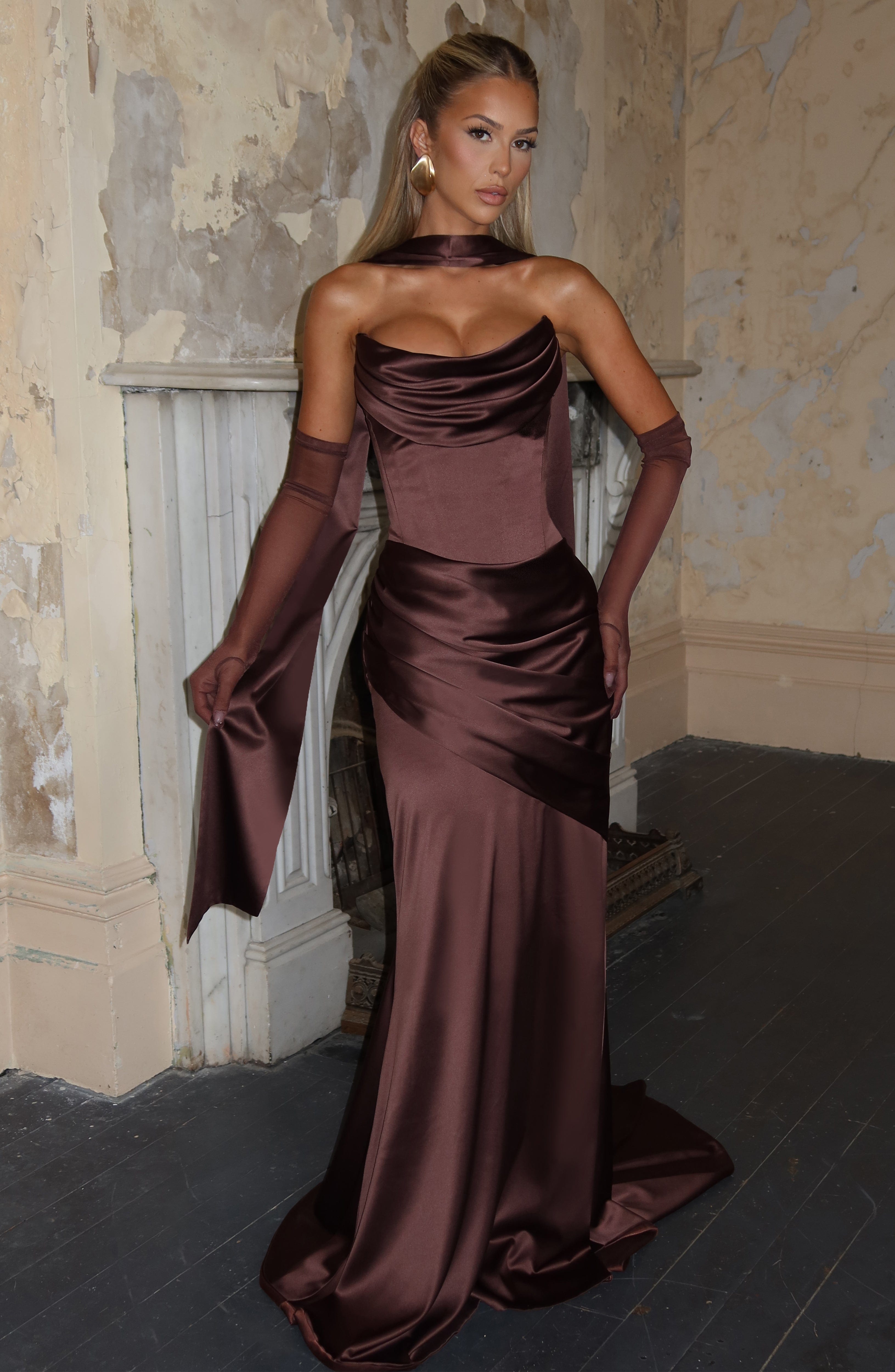 Kensington Maxi Dress - Plum Brown