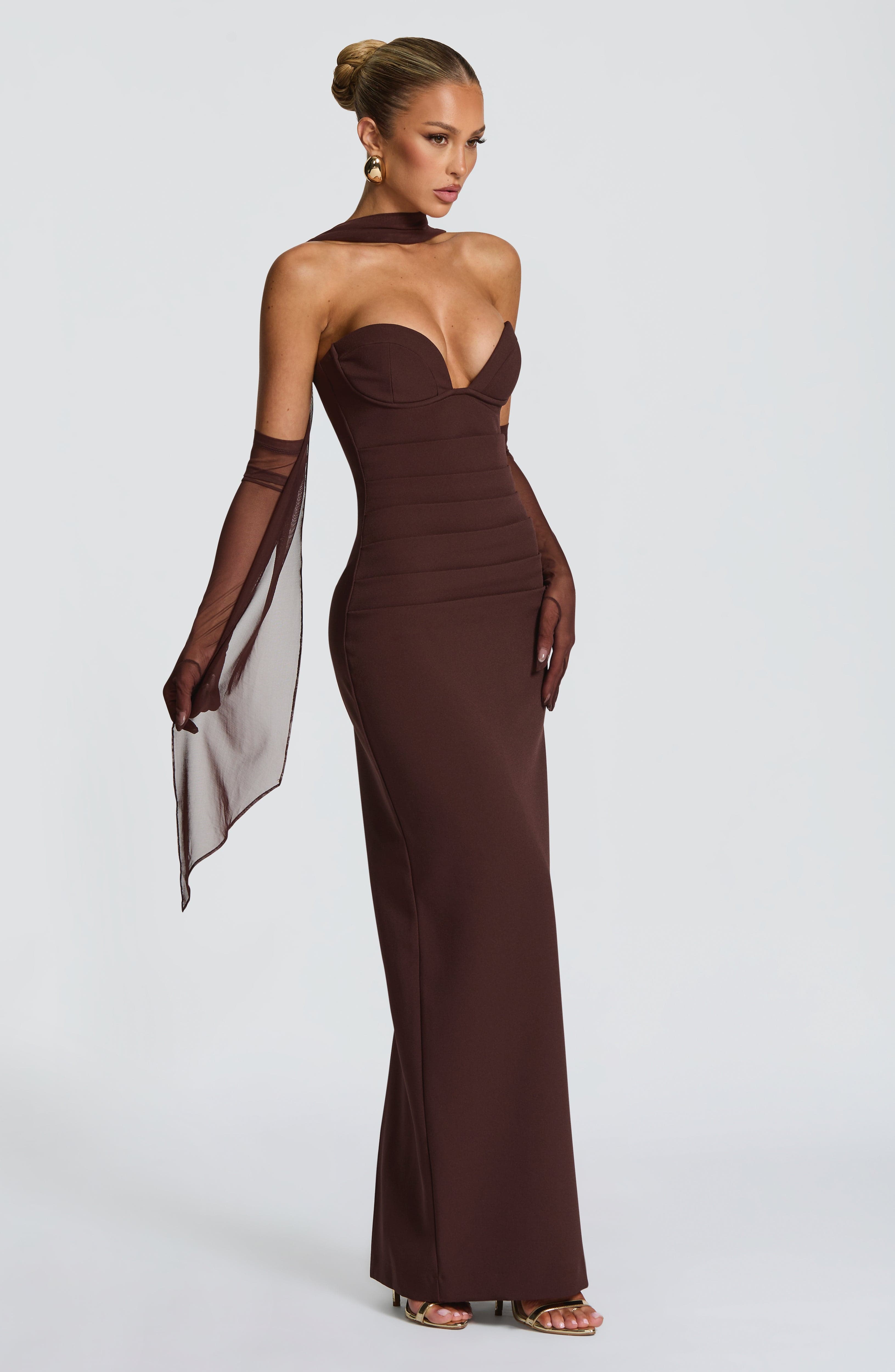 Lindsey Maxi Dress - Plum Brown