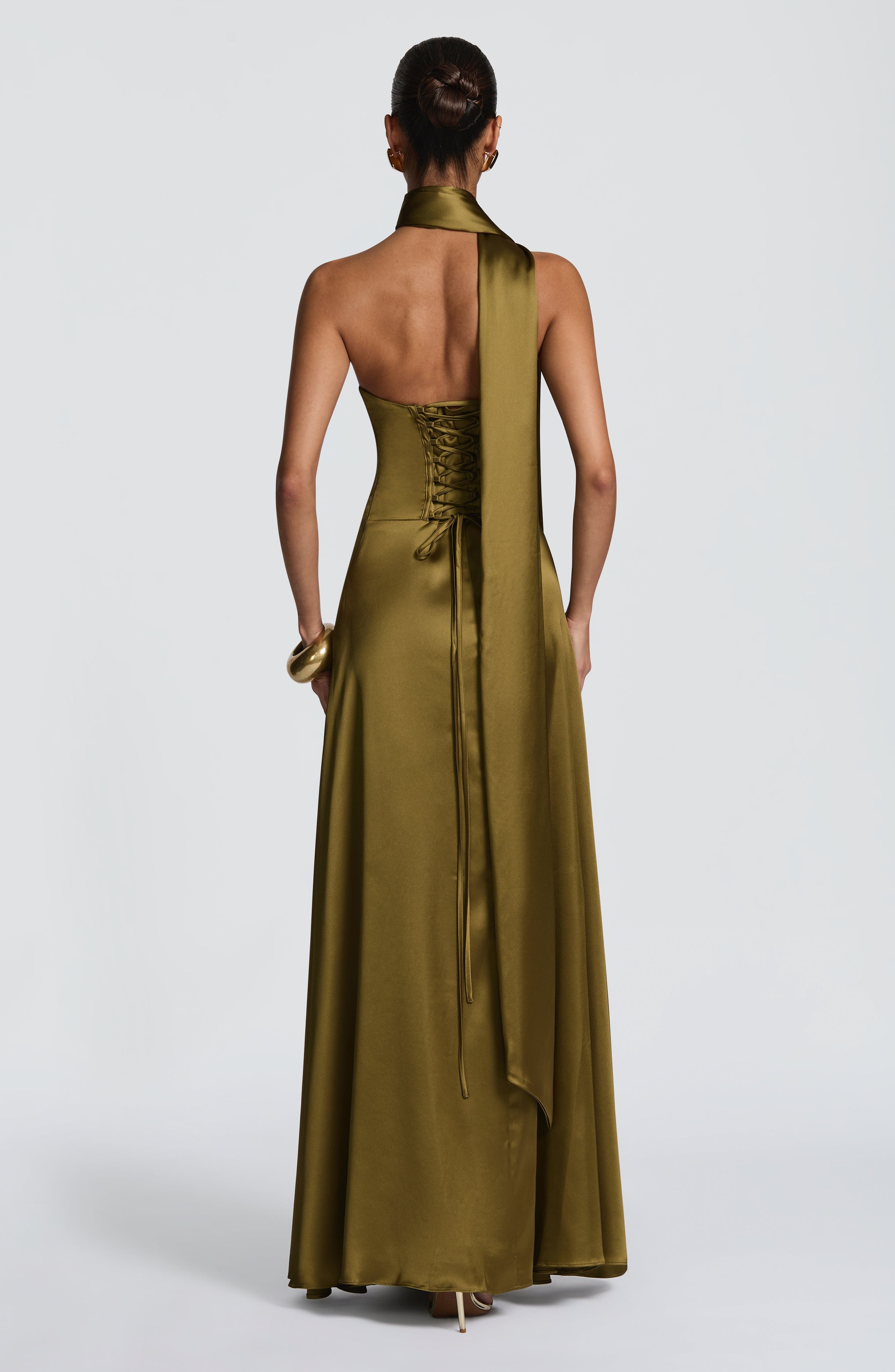 Morven Maxi Dress - Deep Olive