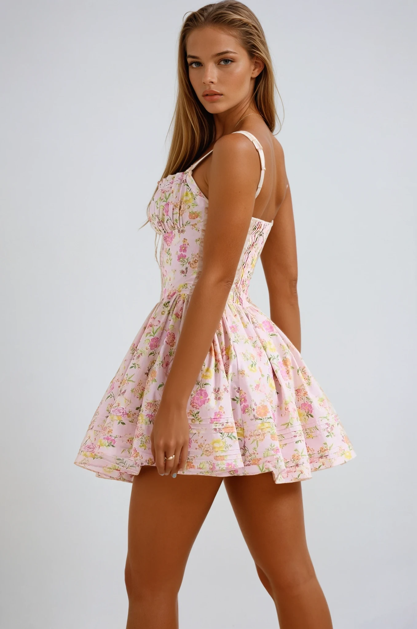 Lynn | Floral Corset Mini Dress