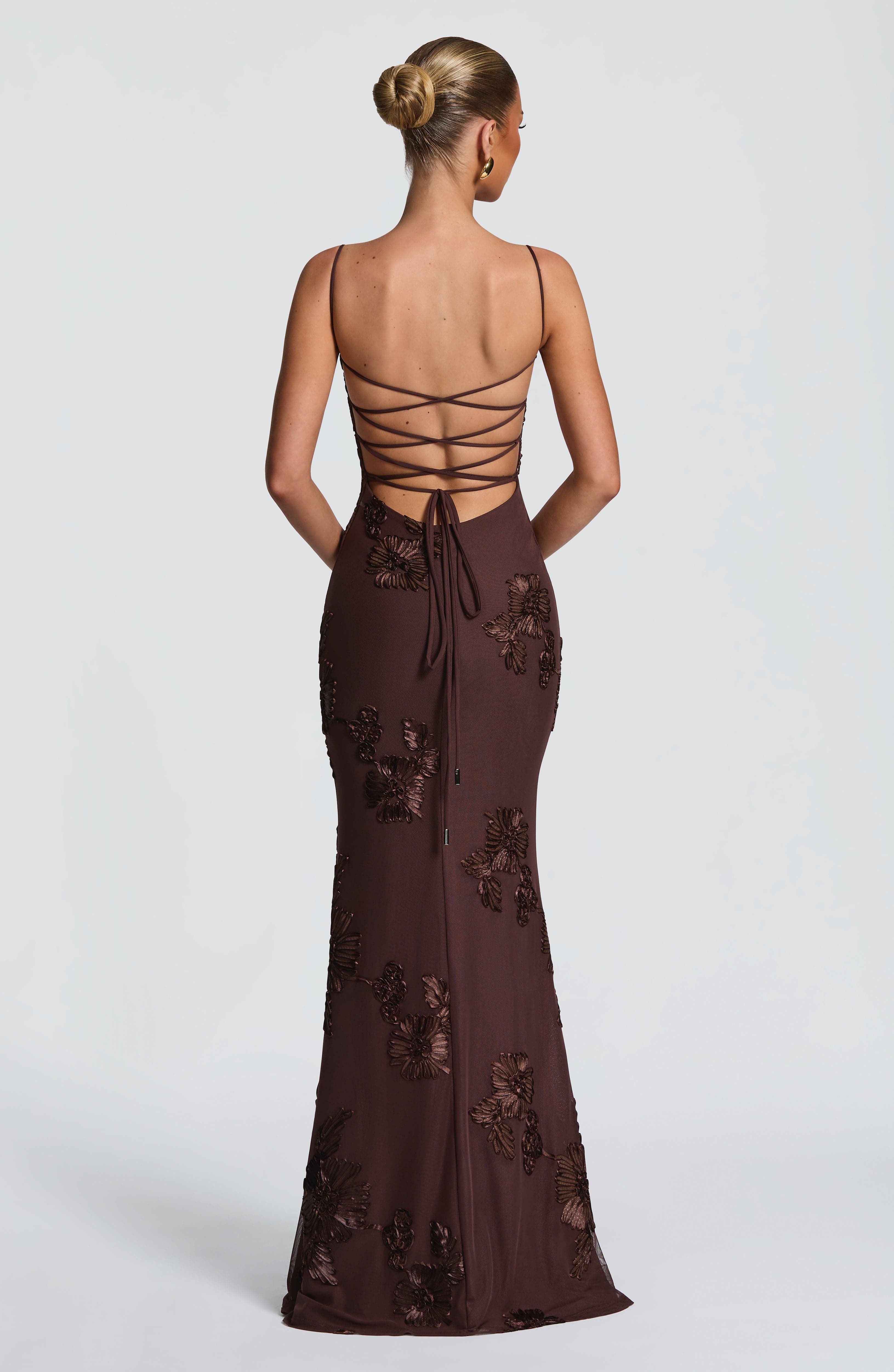 Nefertiti Maxi Dress - Plum Brown