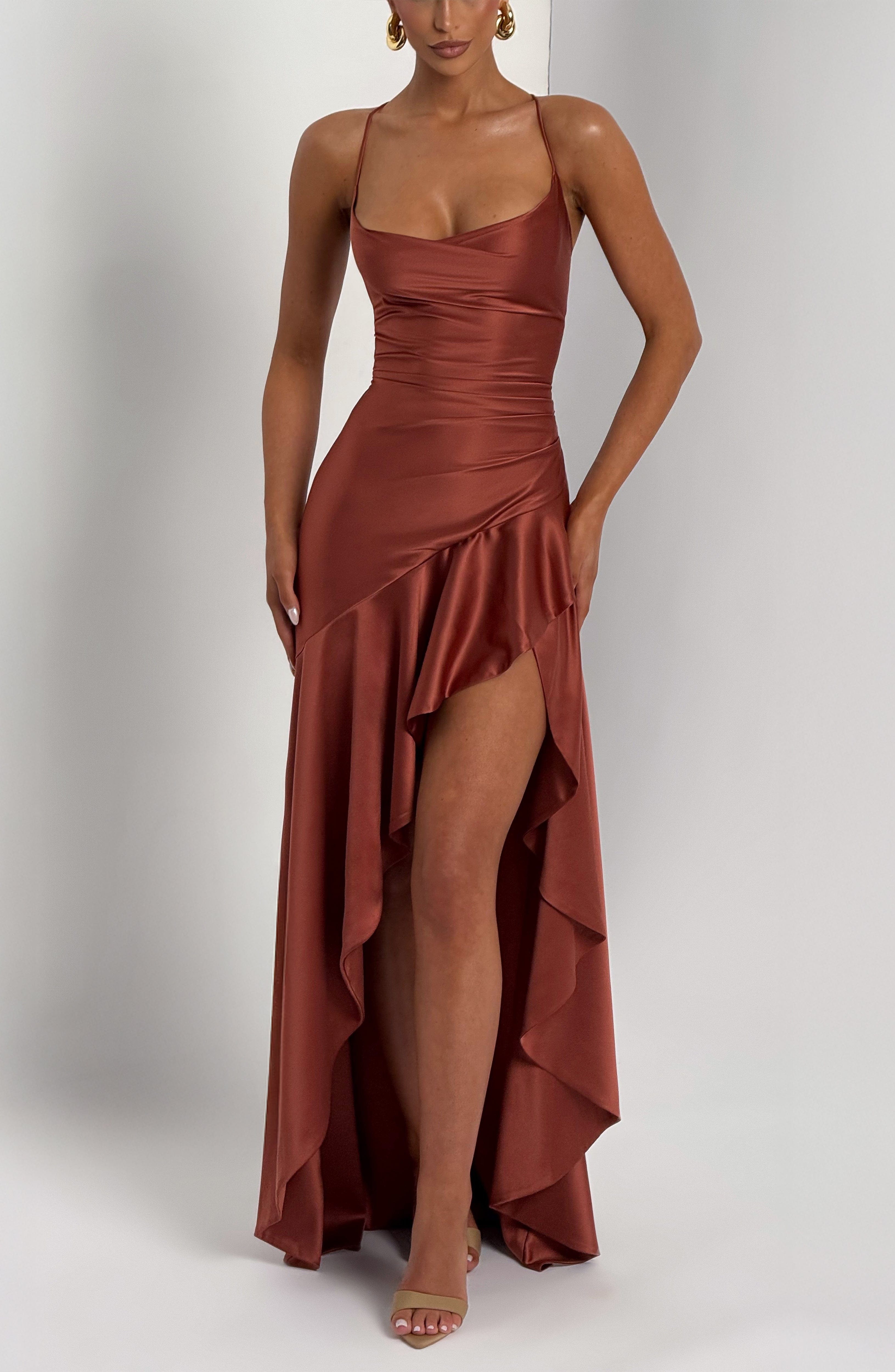 Samira Maxi Dress - Rust