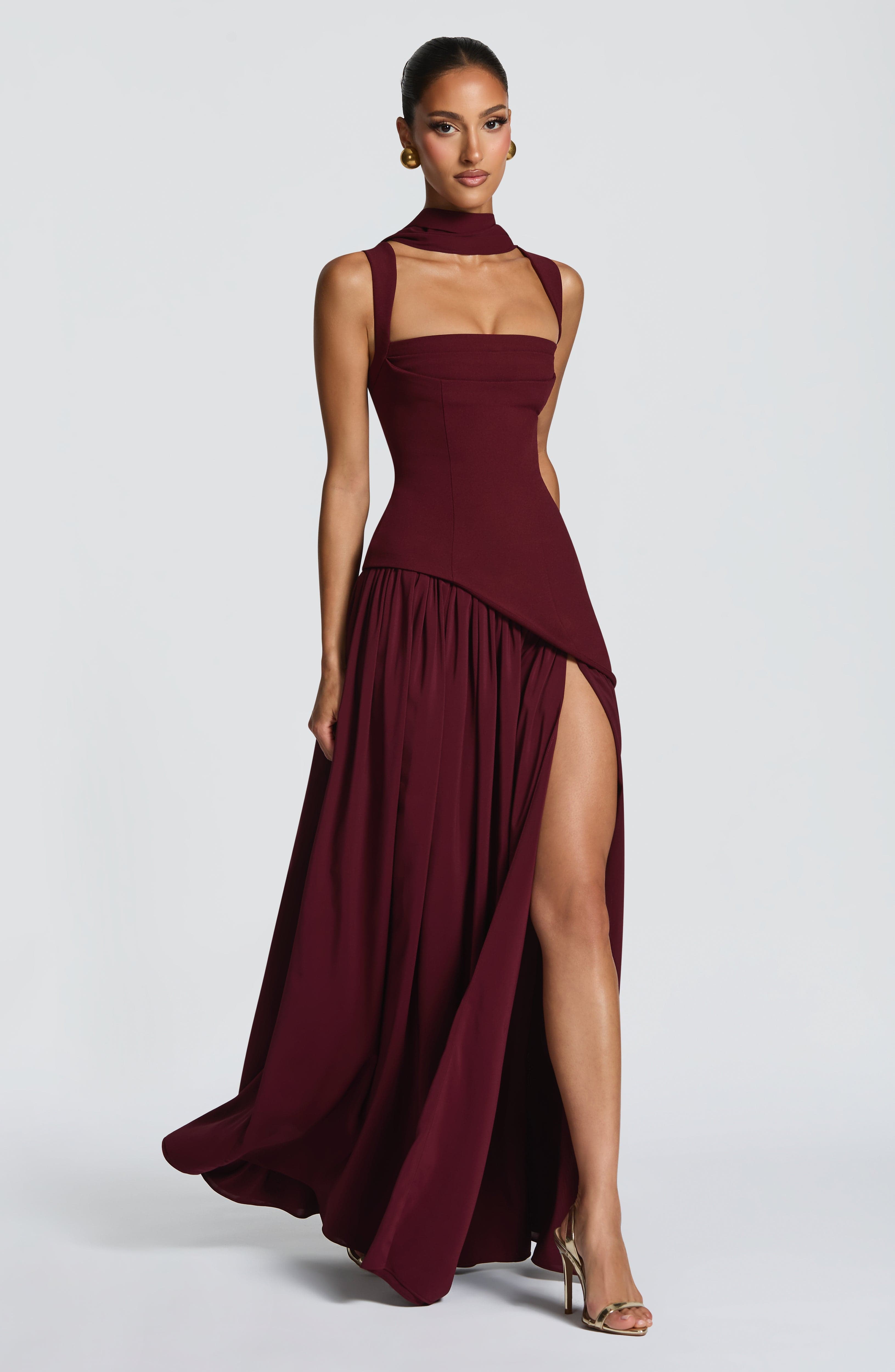 Tullulah Maxi Dress - Cherry Lacquer