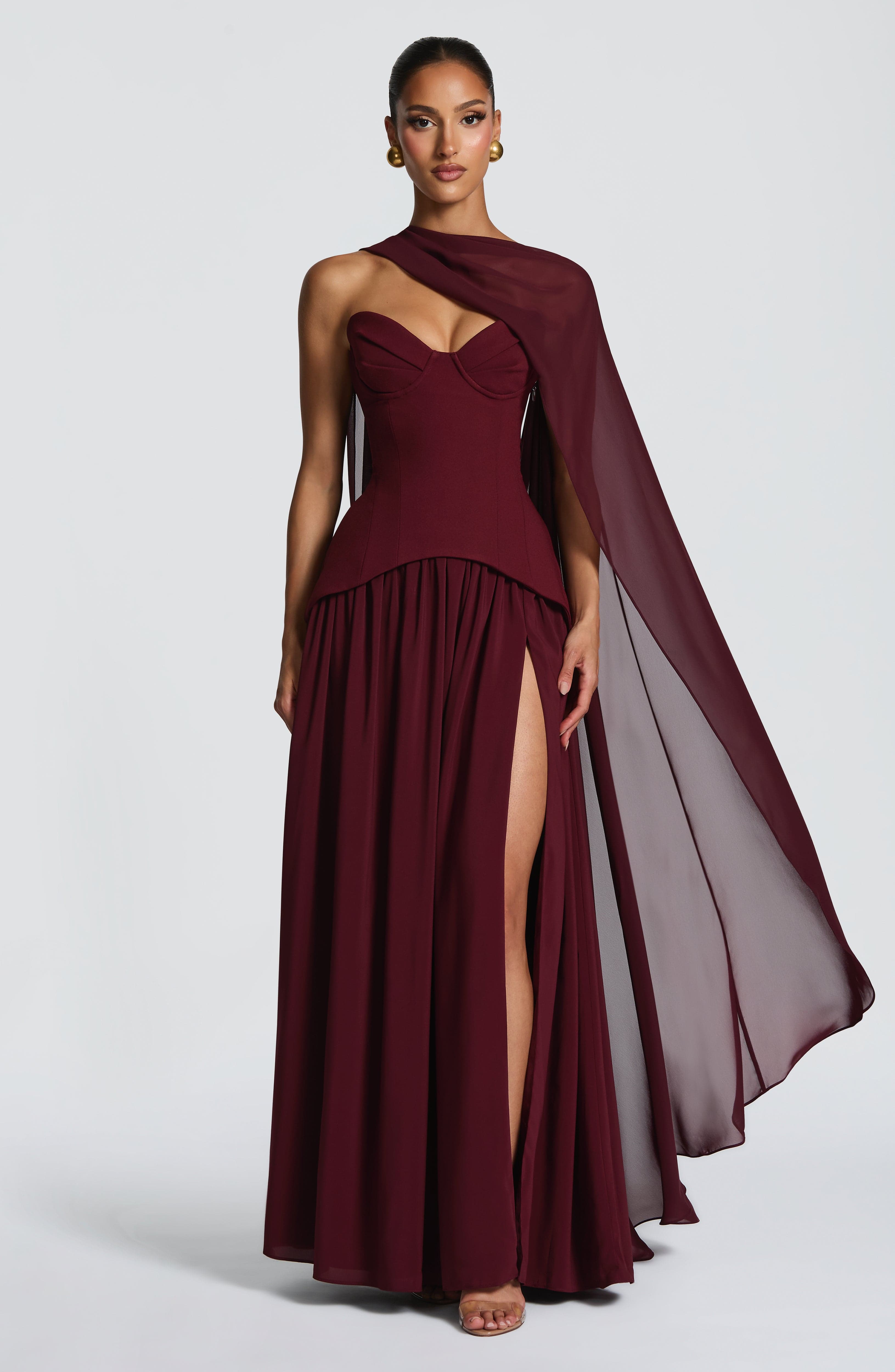 Vietta Maxi Dress - Cherry Lacquer