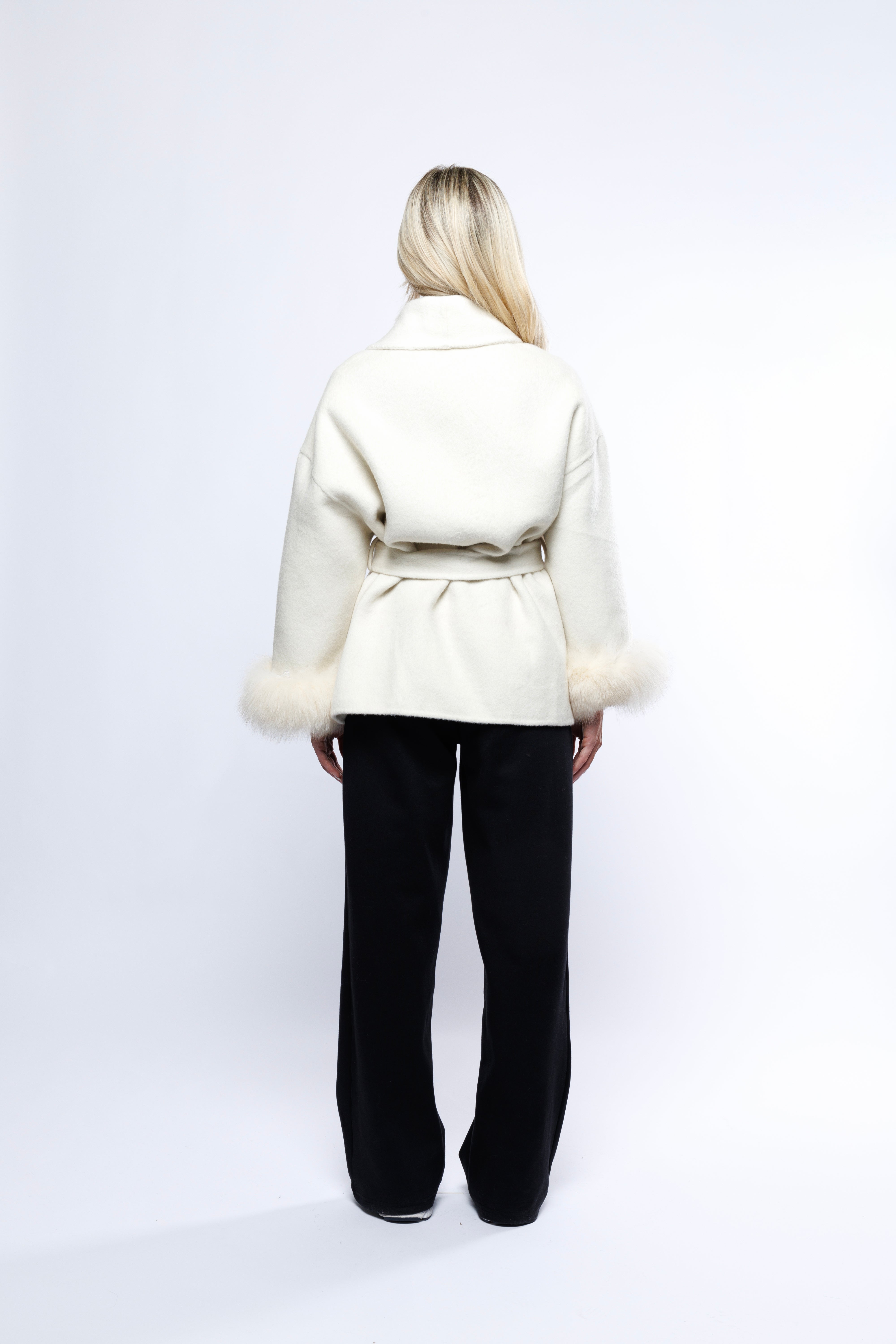 Velvet Blazer with Bow – Off-White