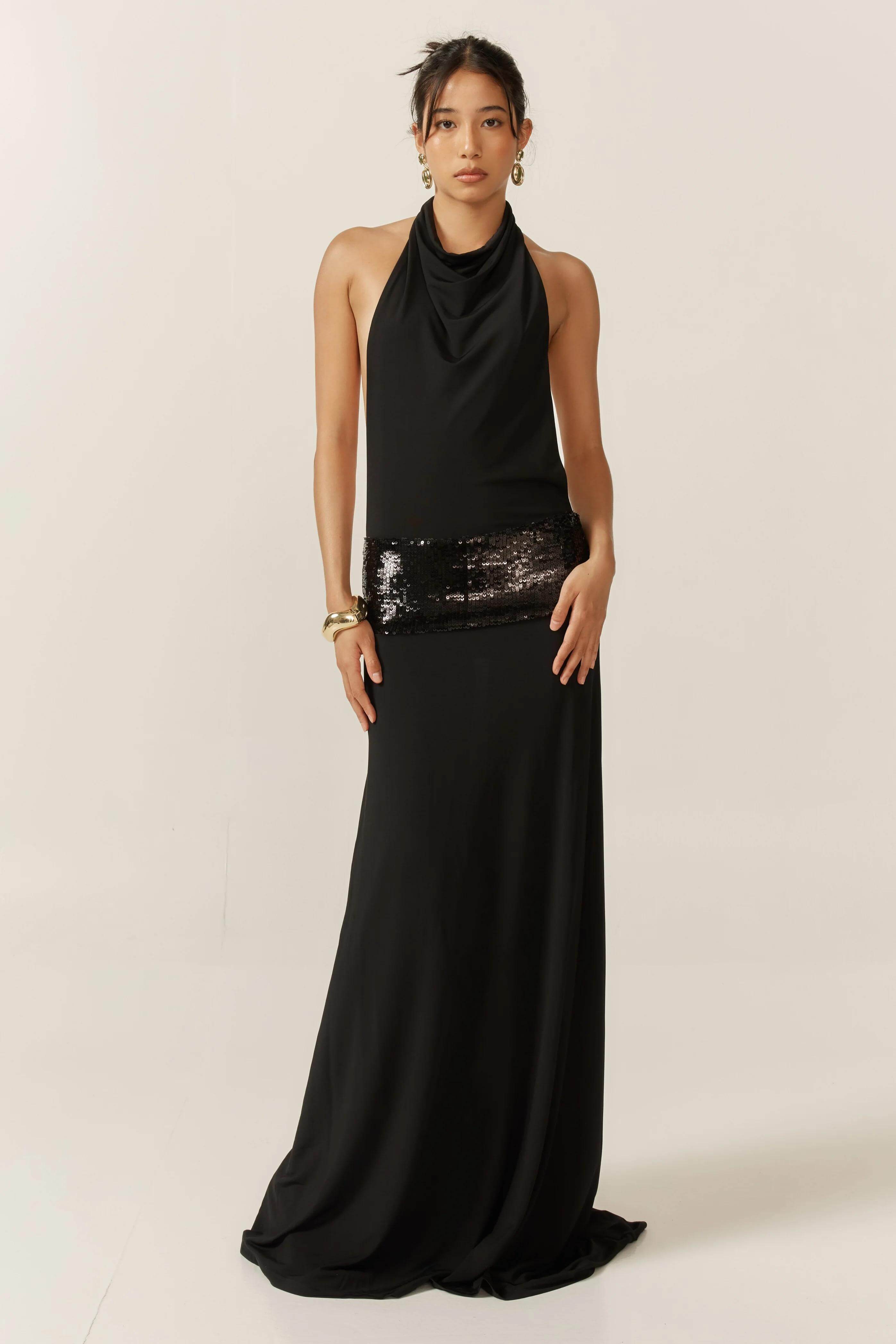 Midnight Mirage Maxi Dress