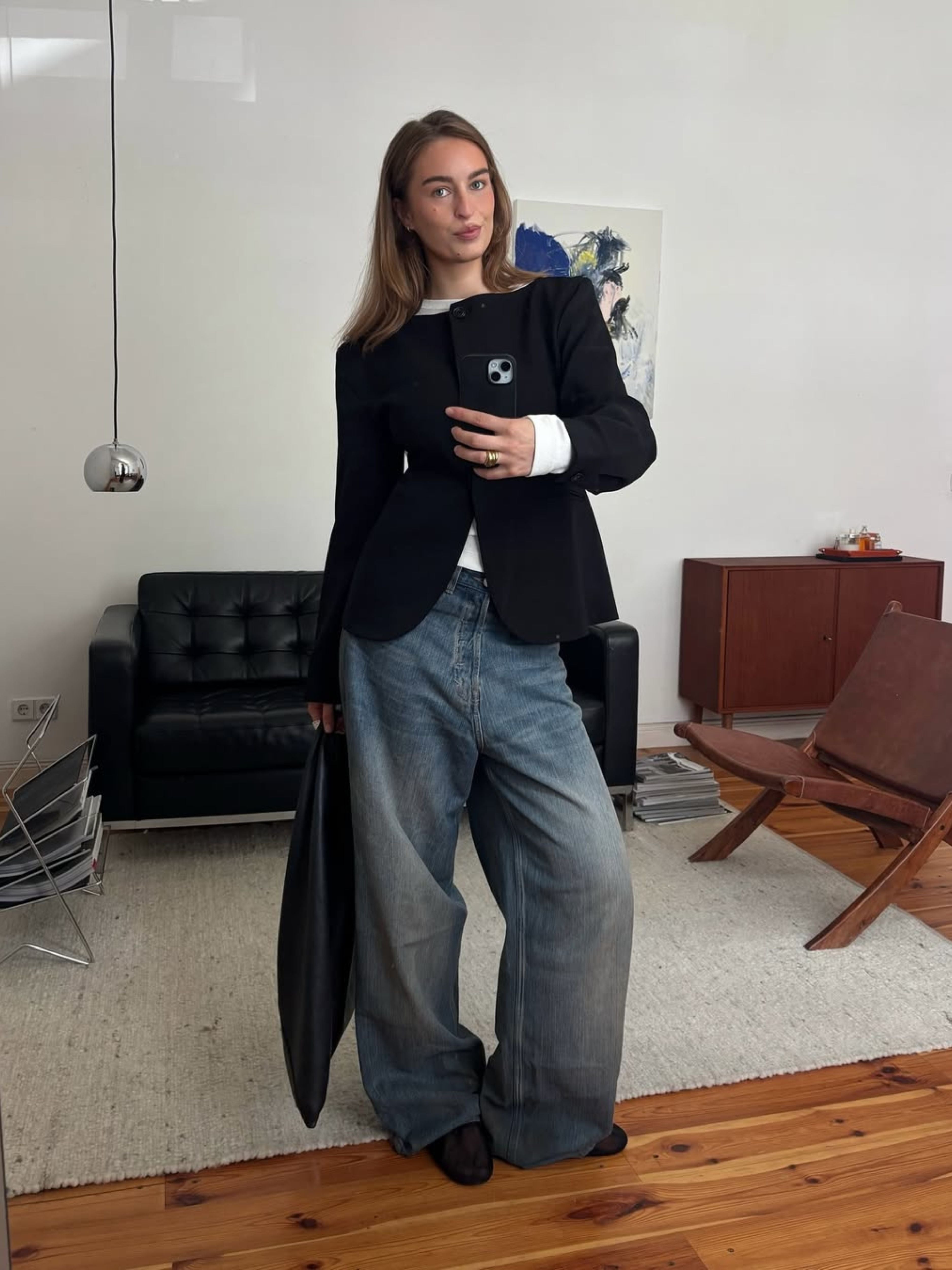 Boatneck Tailored Fitted Vest Black