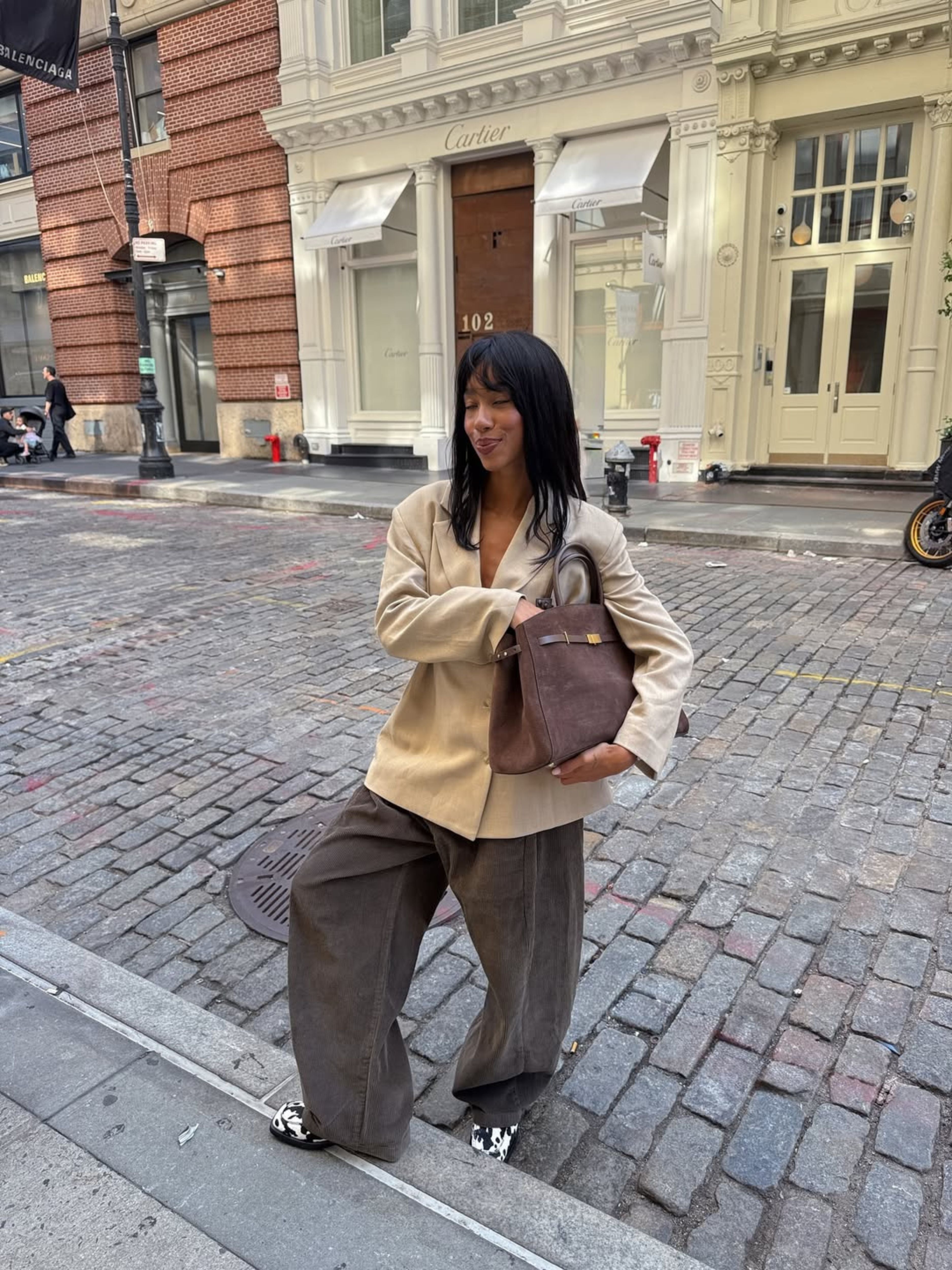 Cinched Waist Blazer Sand