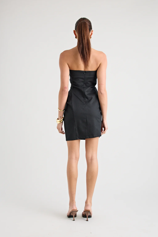 Strapless Twist Dress Black