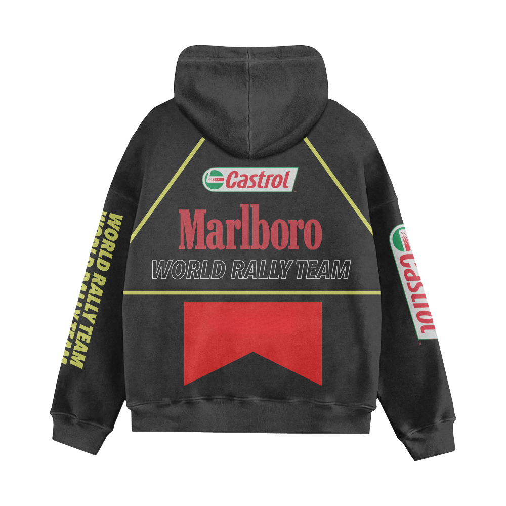 Gewaschener Rally-Kapuzenpullover