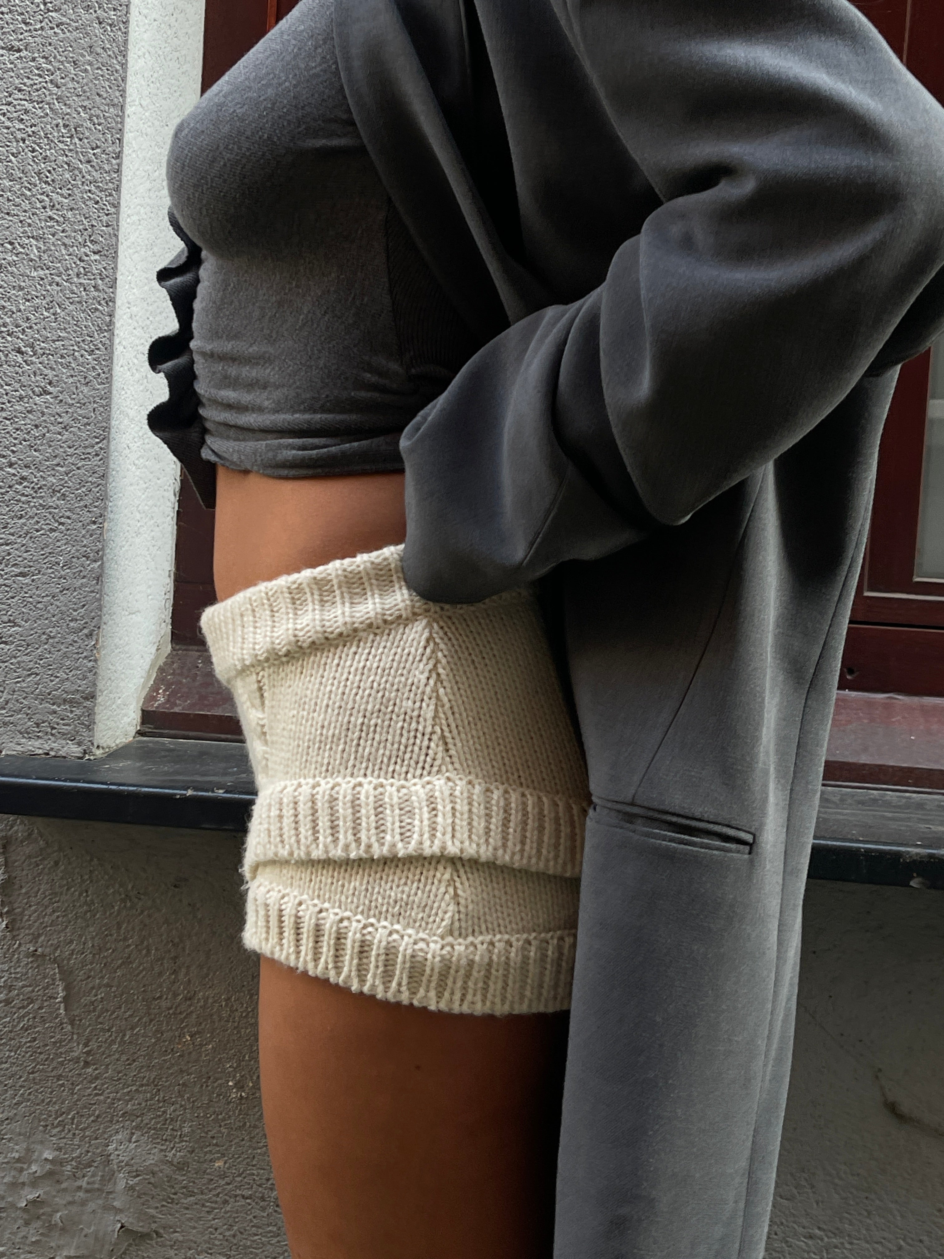 Knitted Double Layered Shorts