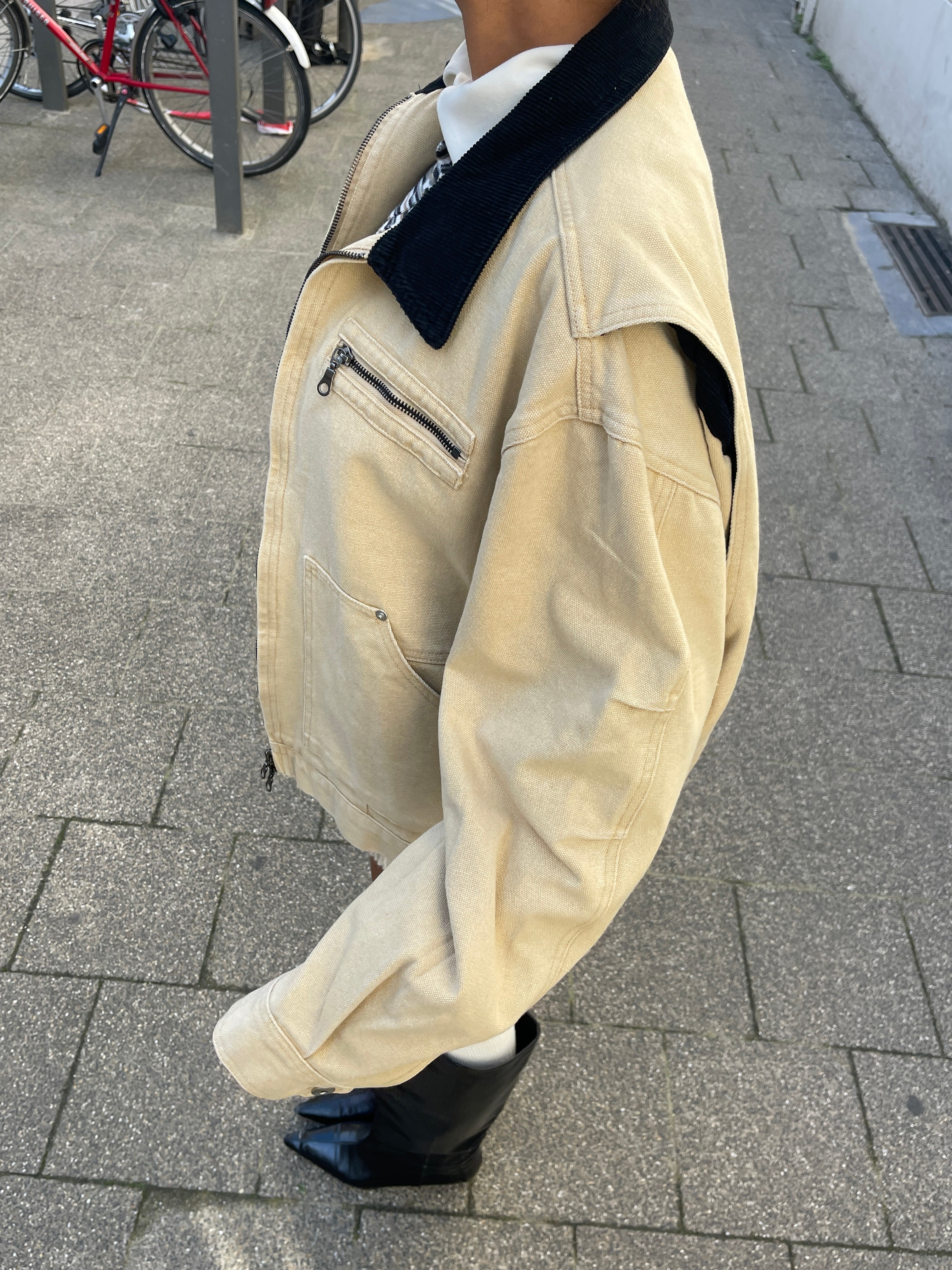 Canvas-Arbeitsjacke Sand