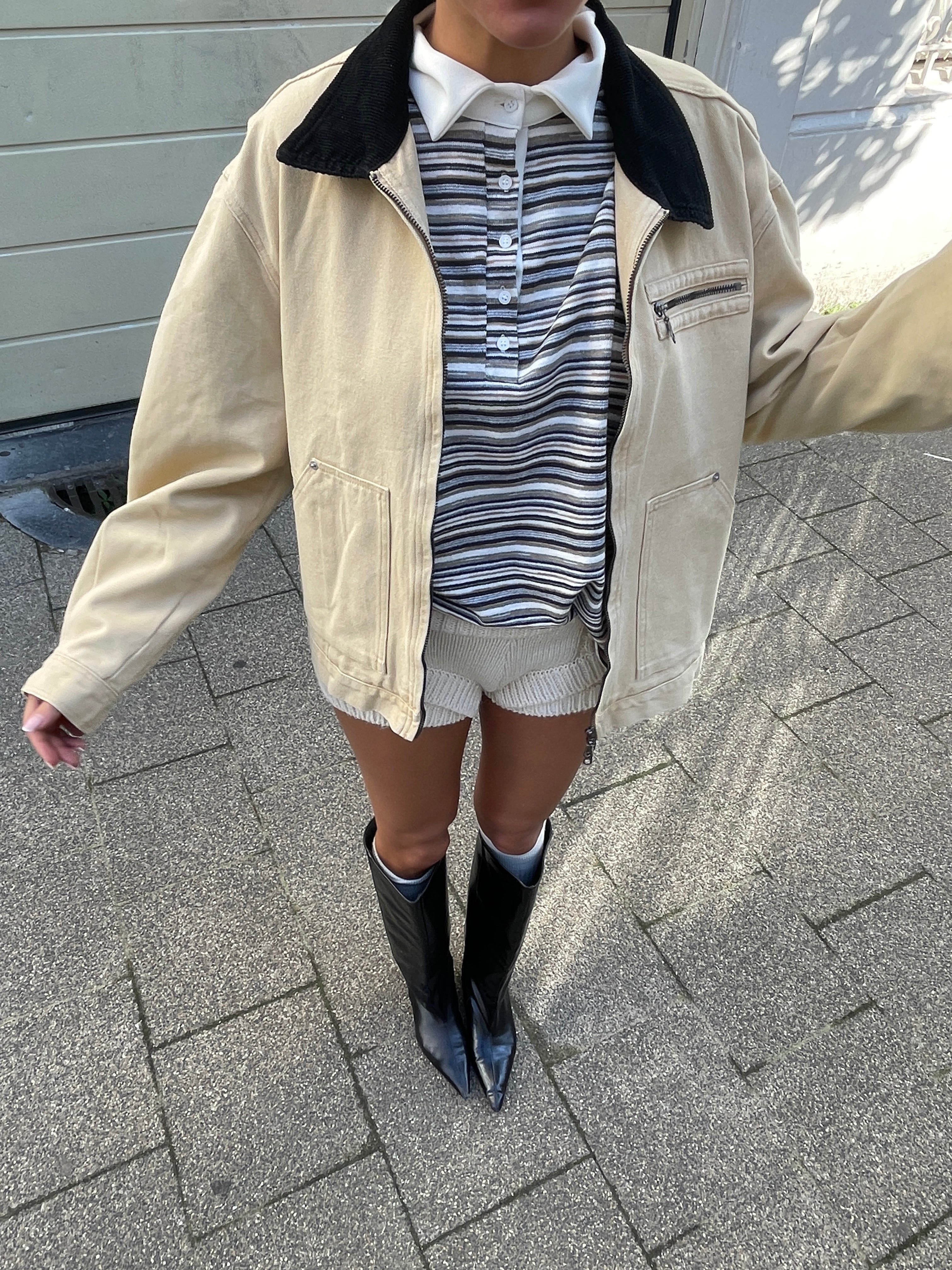 Canvas-Arbeitsjacke Sand