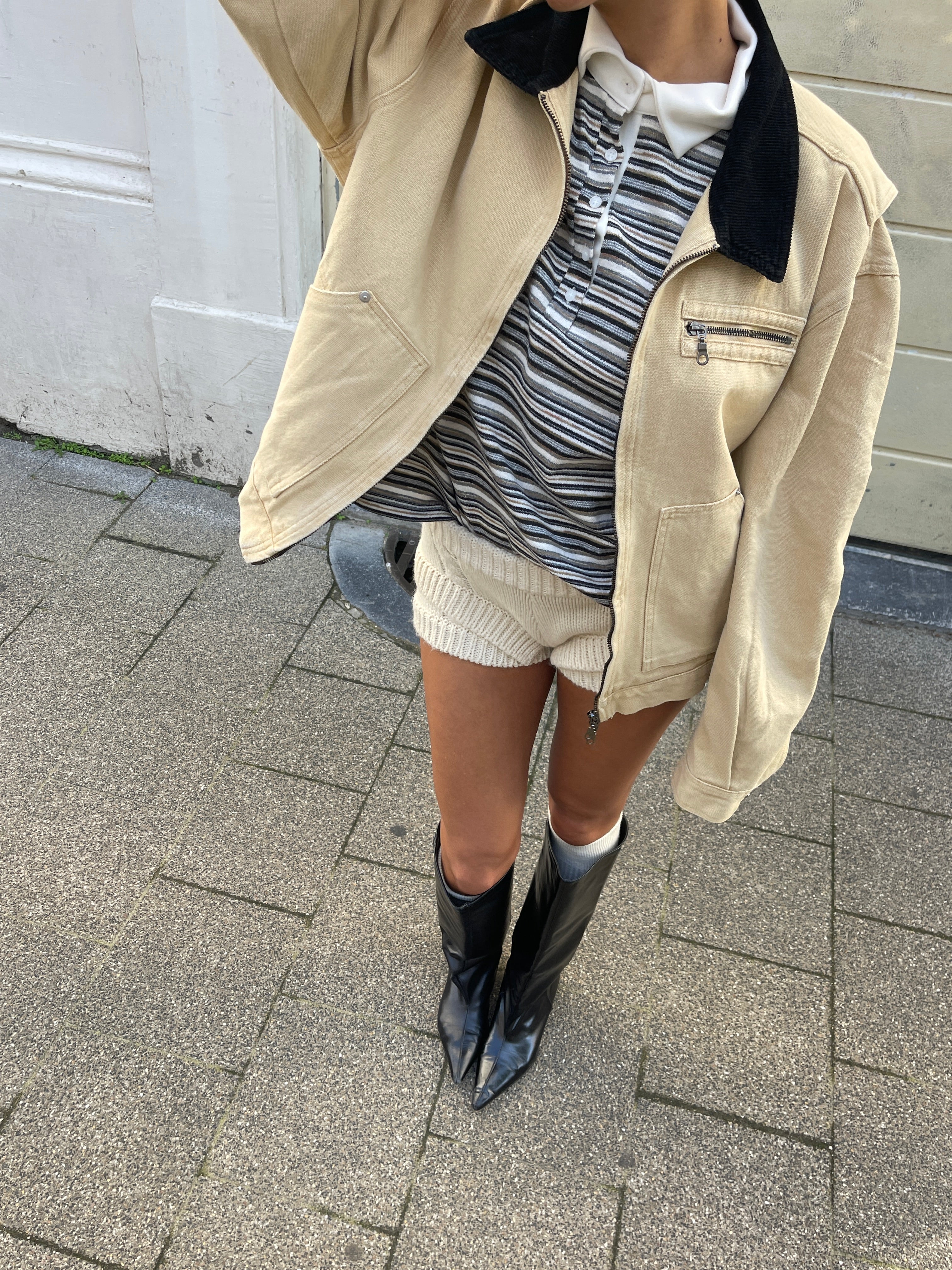 Canvas-Arbeitsjacke Sand