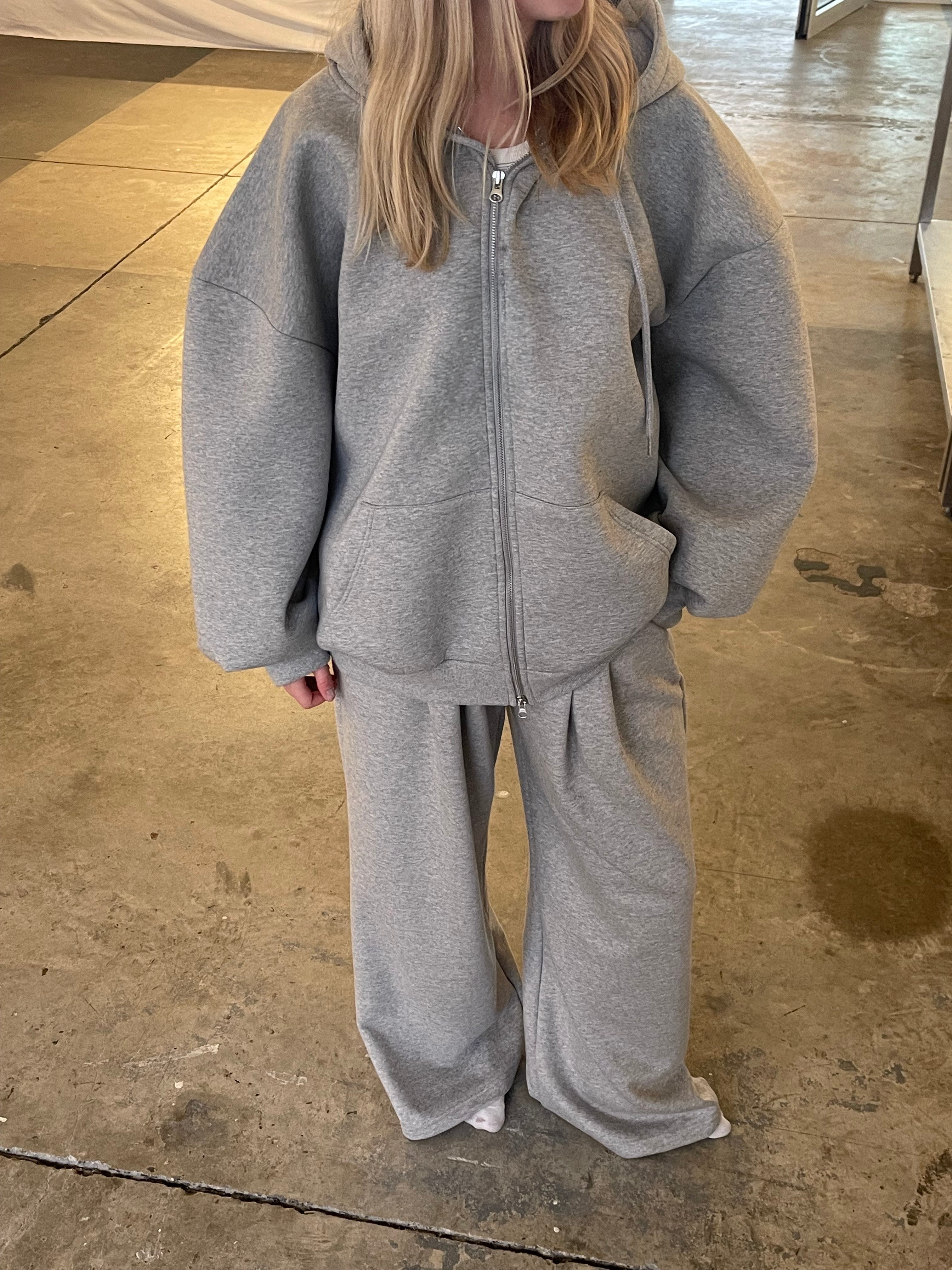 Oversized Hooded Vest Grey