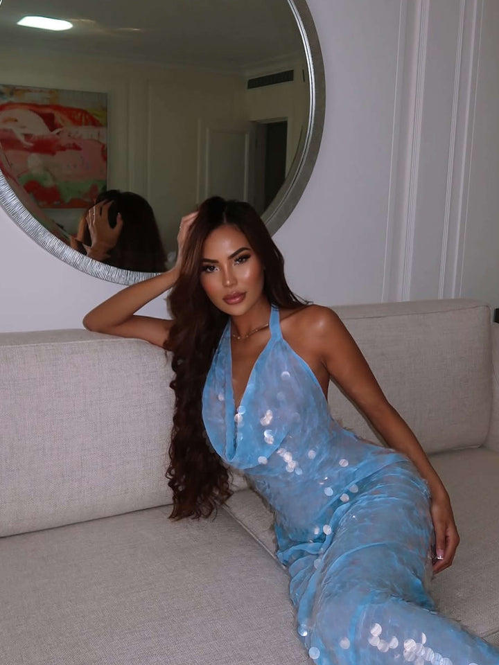 Leanna | Sparkling Sequin Maxi Dress