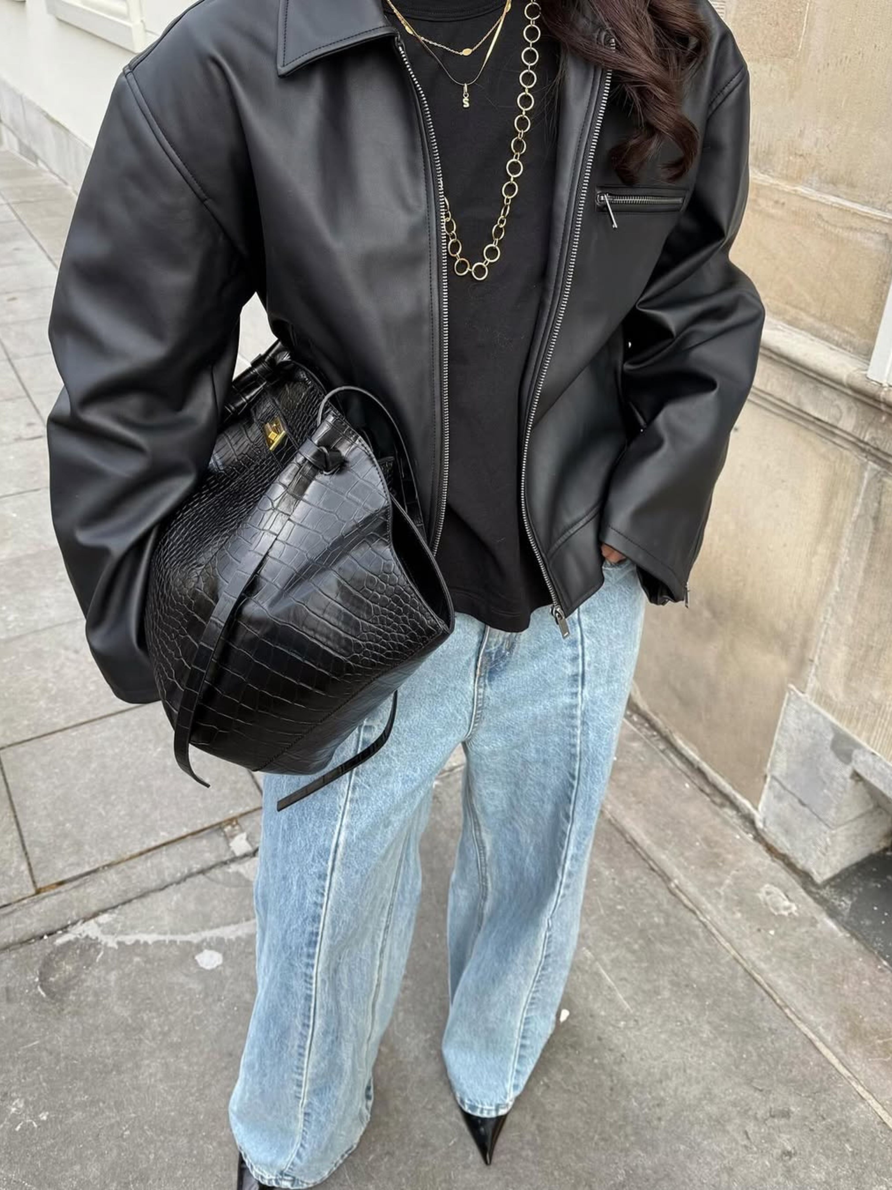 Flared Seam Detail Jeans Light Blue