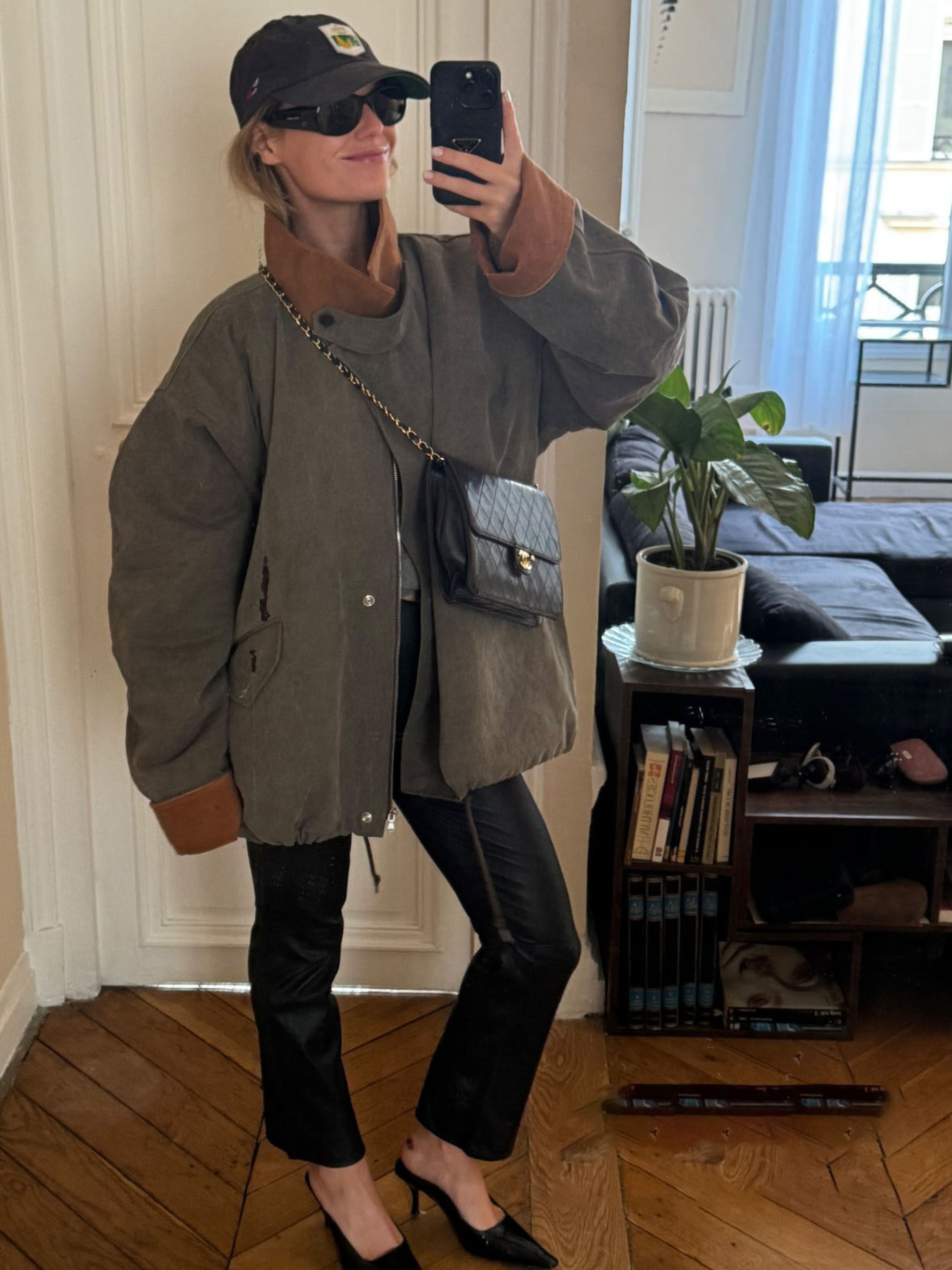 Contrast Collar Oversized Workwear Jacket