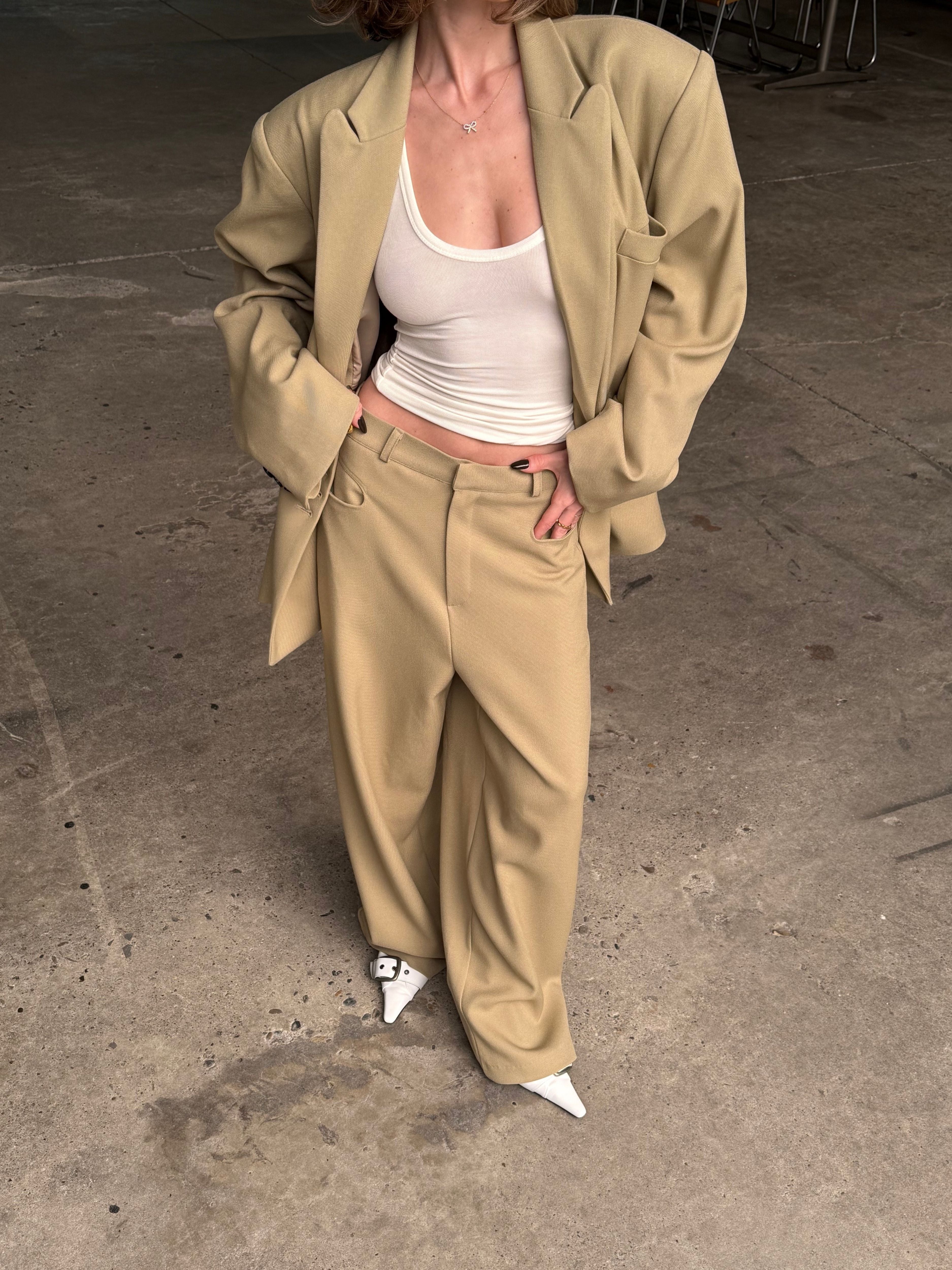 Classic Tailored Pants Camel