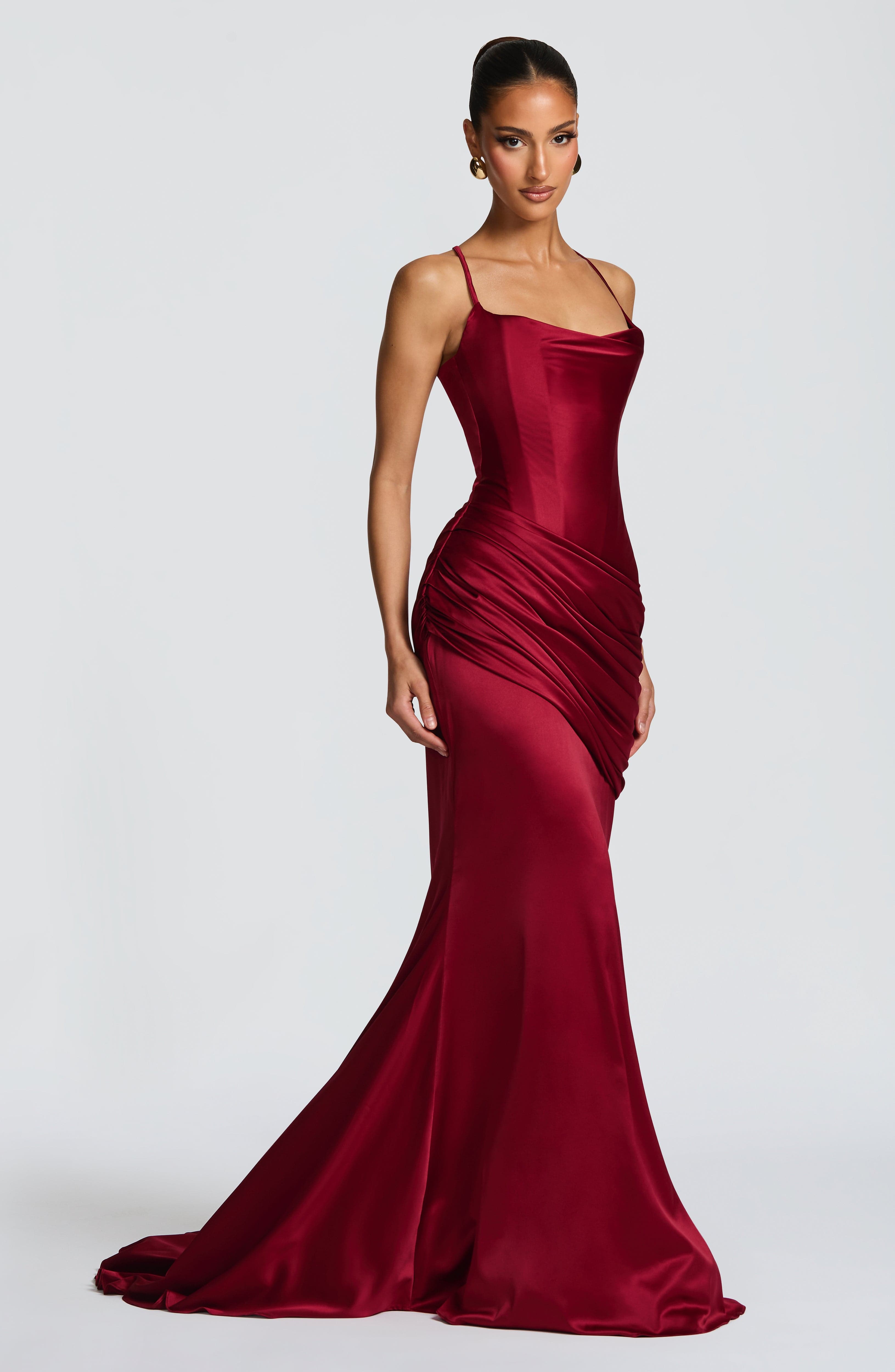 Connie Gown - Burgundy